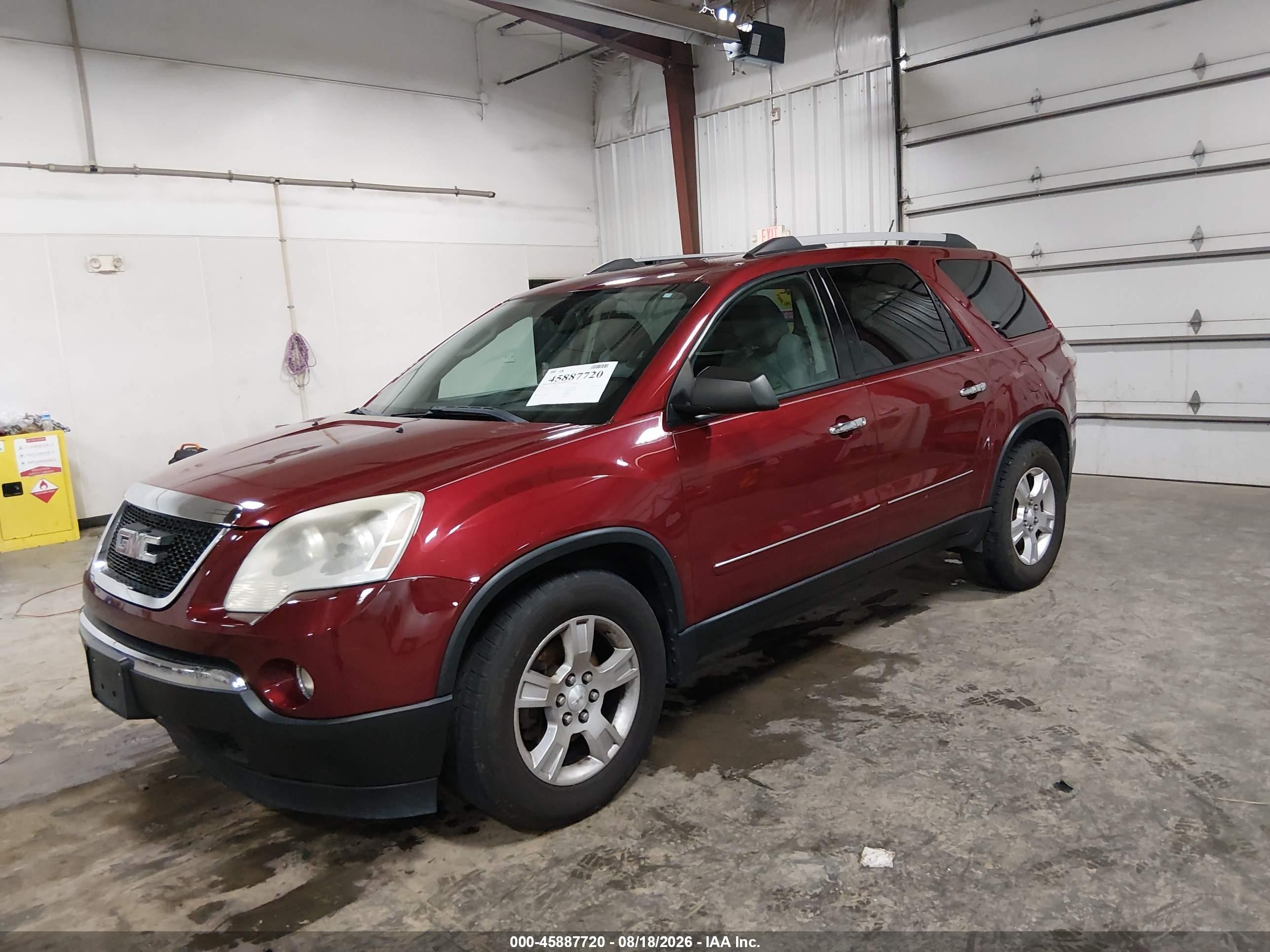 2011 Gmc Acadia Sle Красный vin: 1GKKVPED3BJ312054