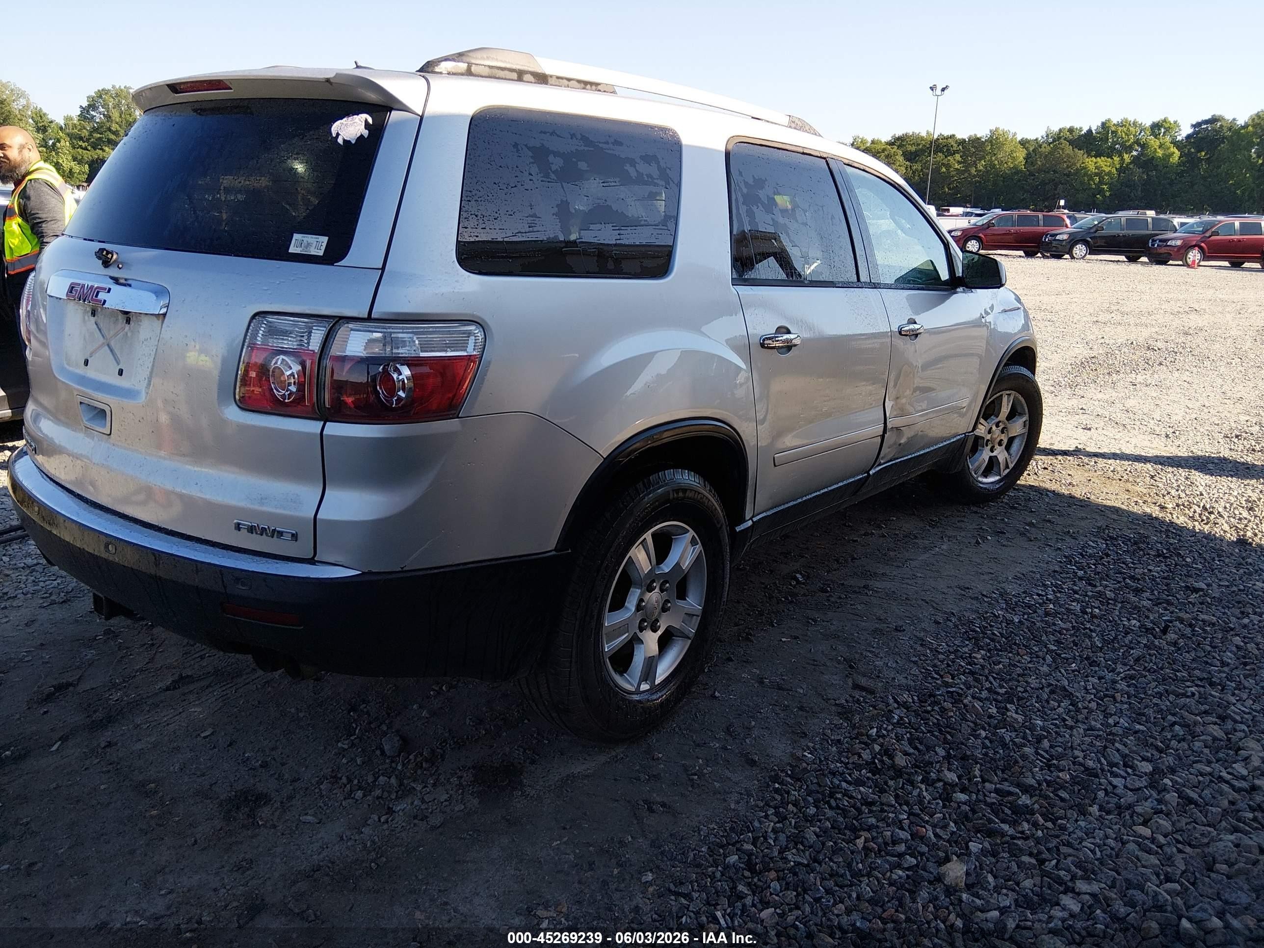 2012 Gmc Acadia Sle Silver vin: 1GKKVPED8CJ391237