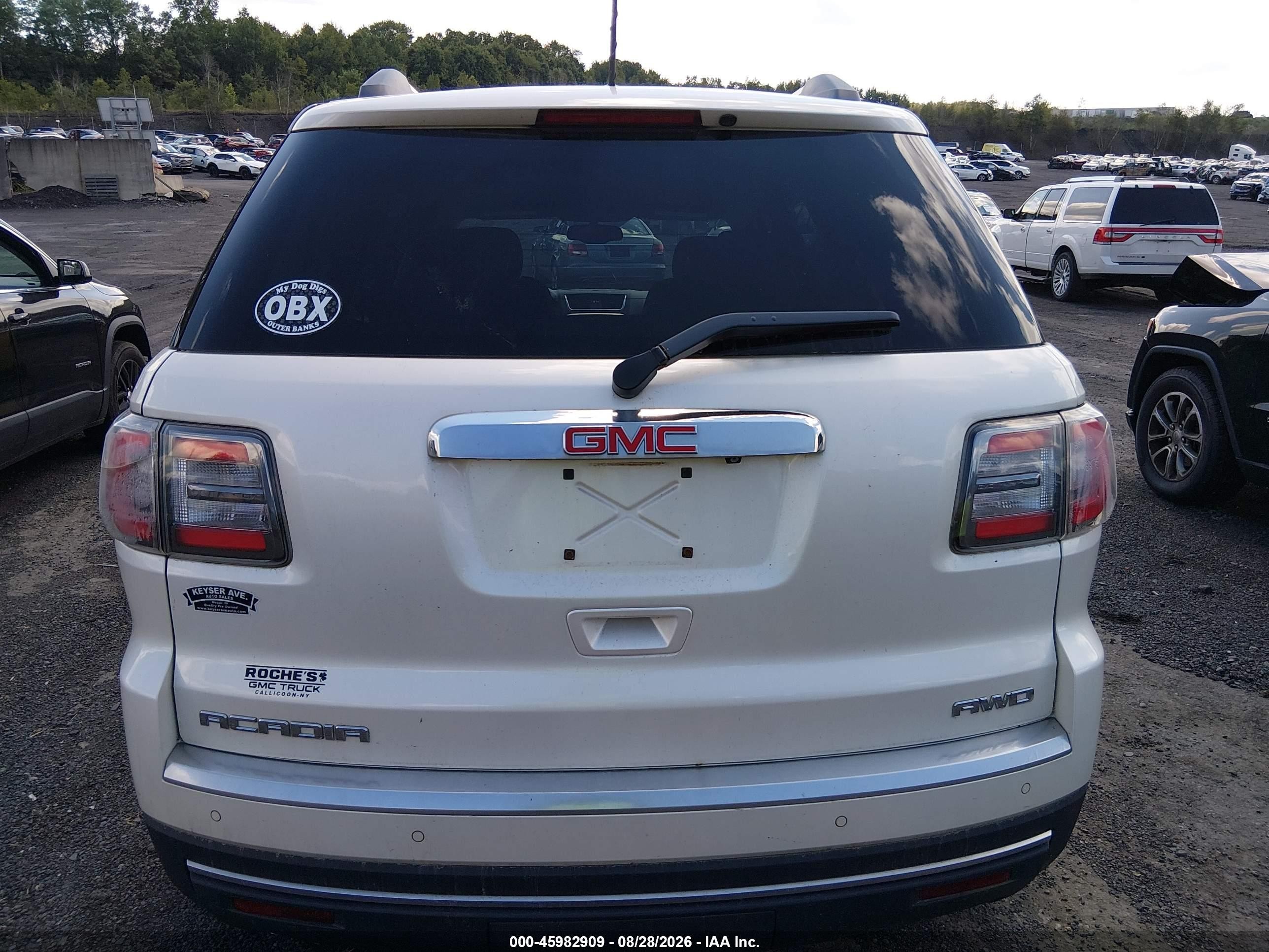 2014 Gmc Acadia Sle-2 White vin: 1GKKVPKD0EJ104206