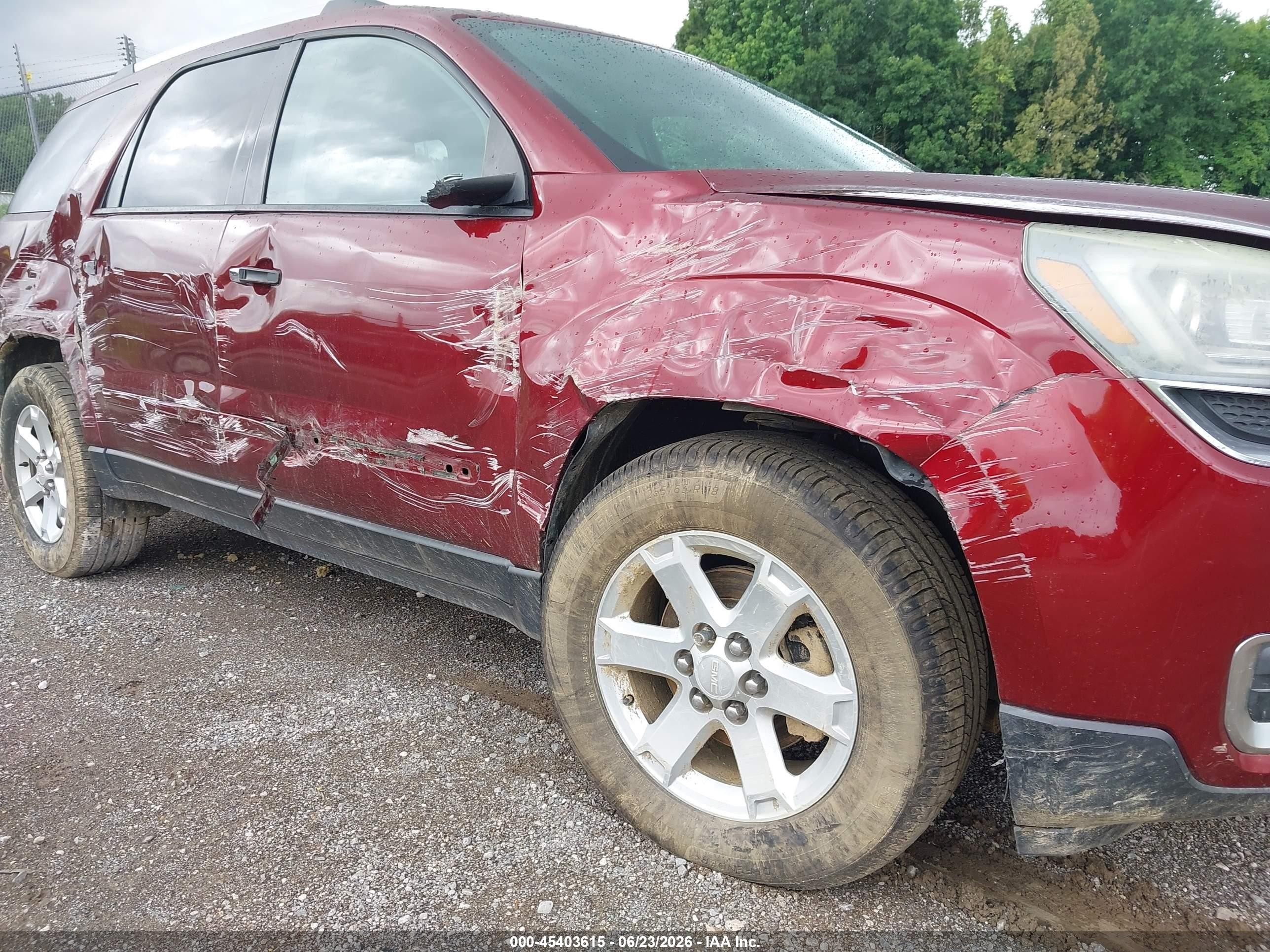 2015 Gmc Acadia Sle-2 Maroon vin: 1GKKVPKD0FJ184964