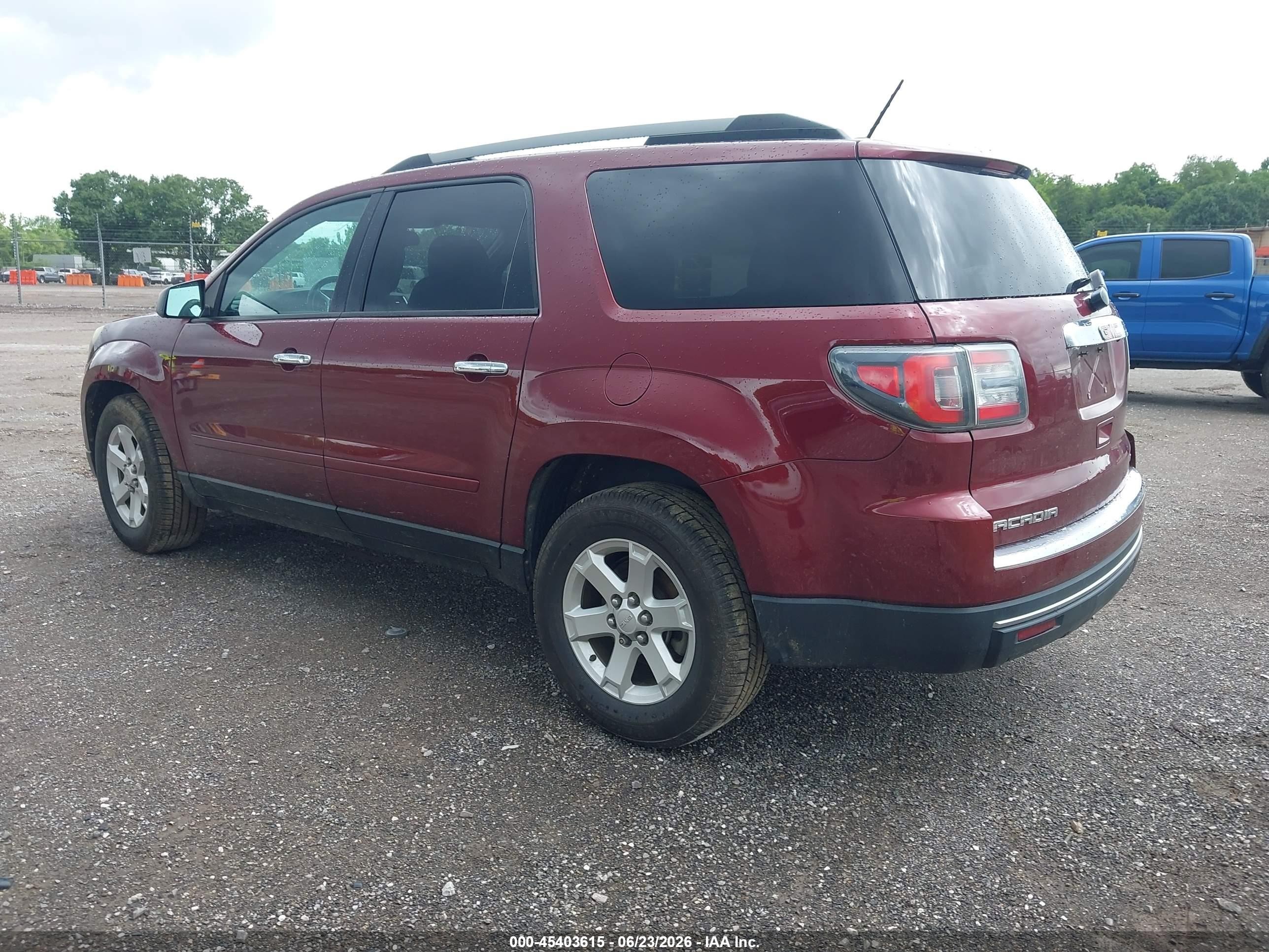 2015 Gmc Acadia Sle-2 Maroon vin: 1GKKVPKD0FJ184964