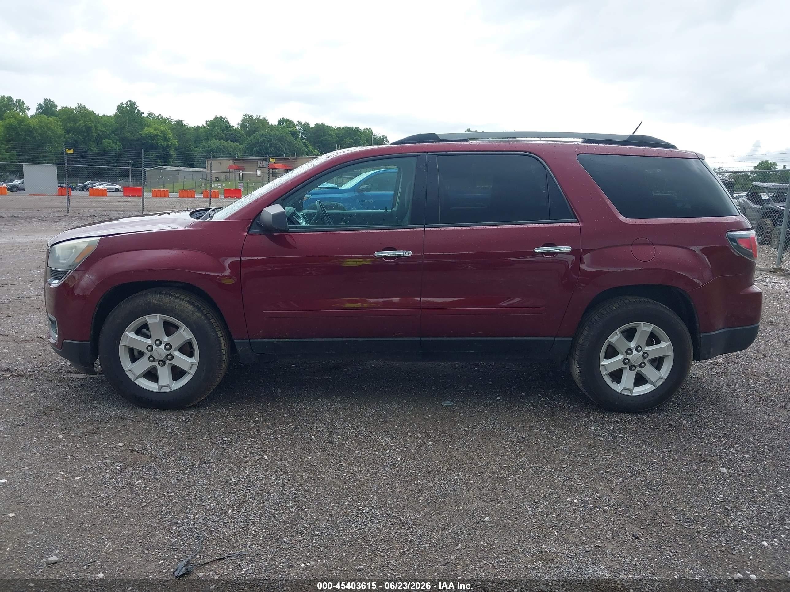2015 Gmc Acadia Sle-2 Maroon vin: 1GKKVPKD0FJ184964