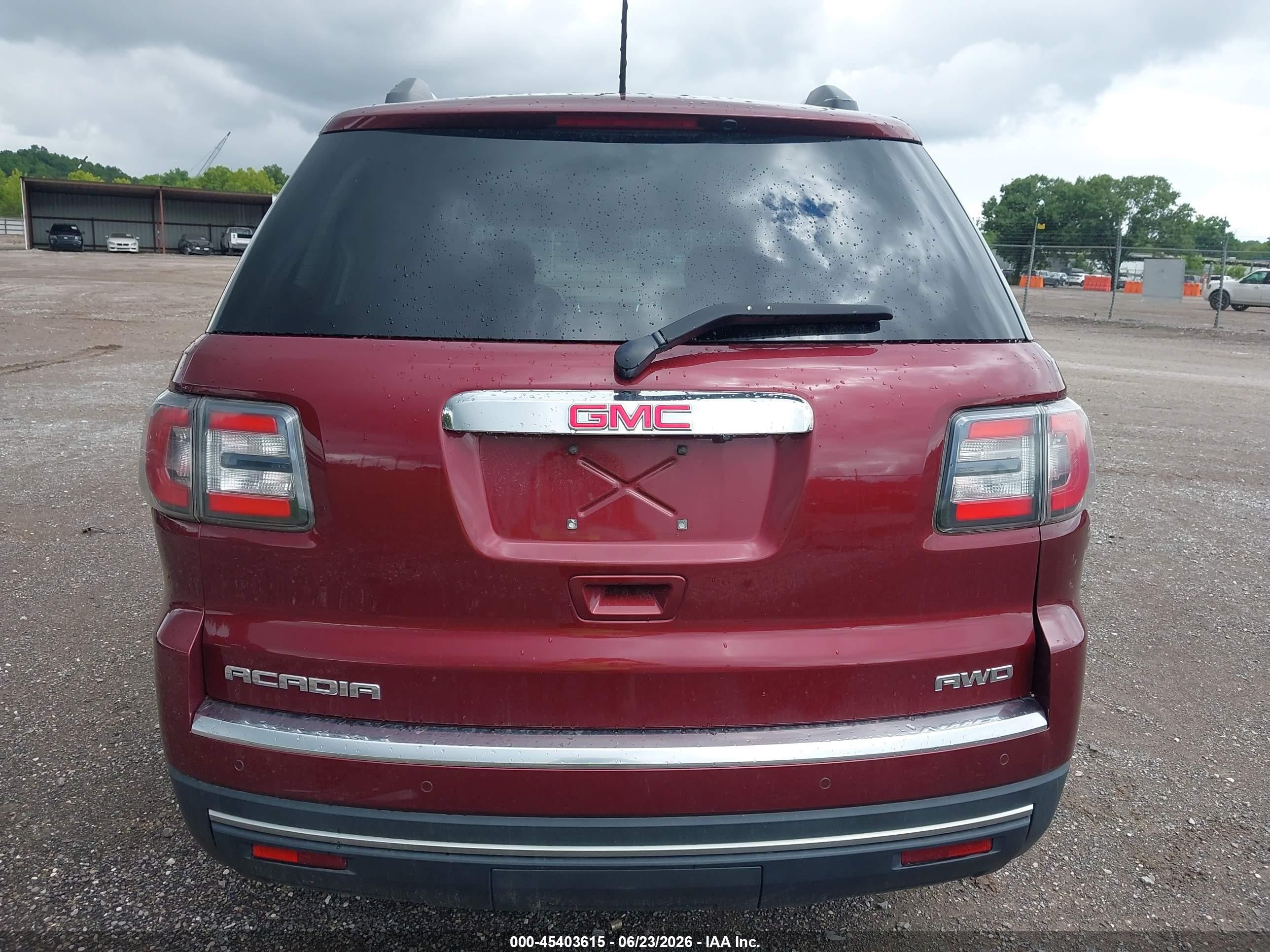 2015 Gmc Acadia Sle-2 Maroon vin: 1GKKVPKD0FJ184964