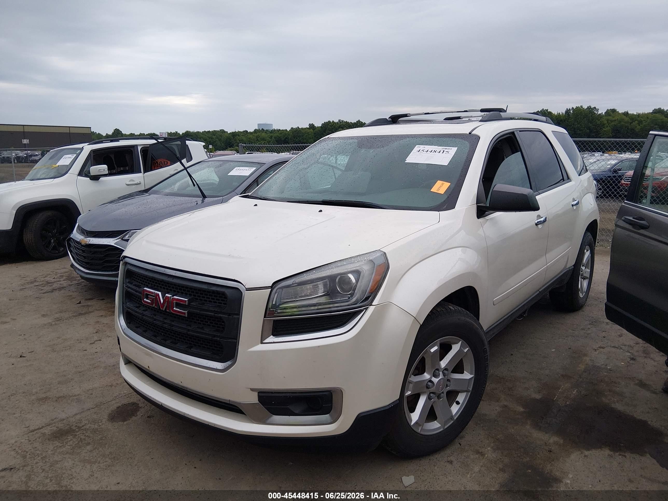 2014 Gmc Acadia Sle-2 White vin: 1GKKVPKD1EJ212950