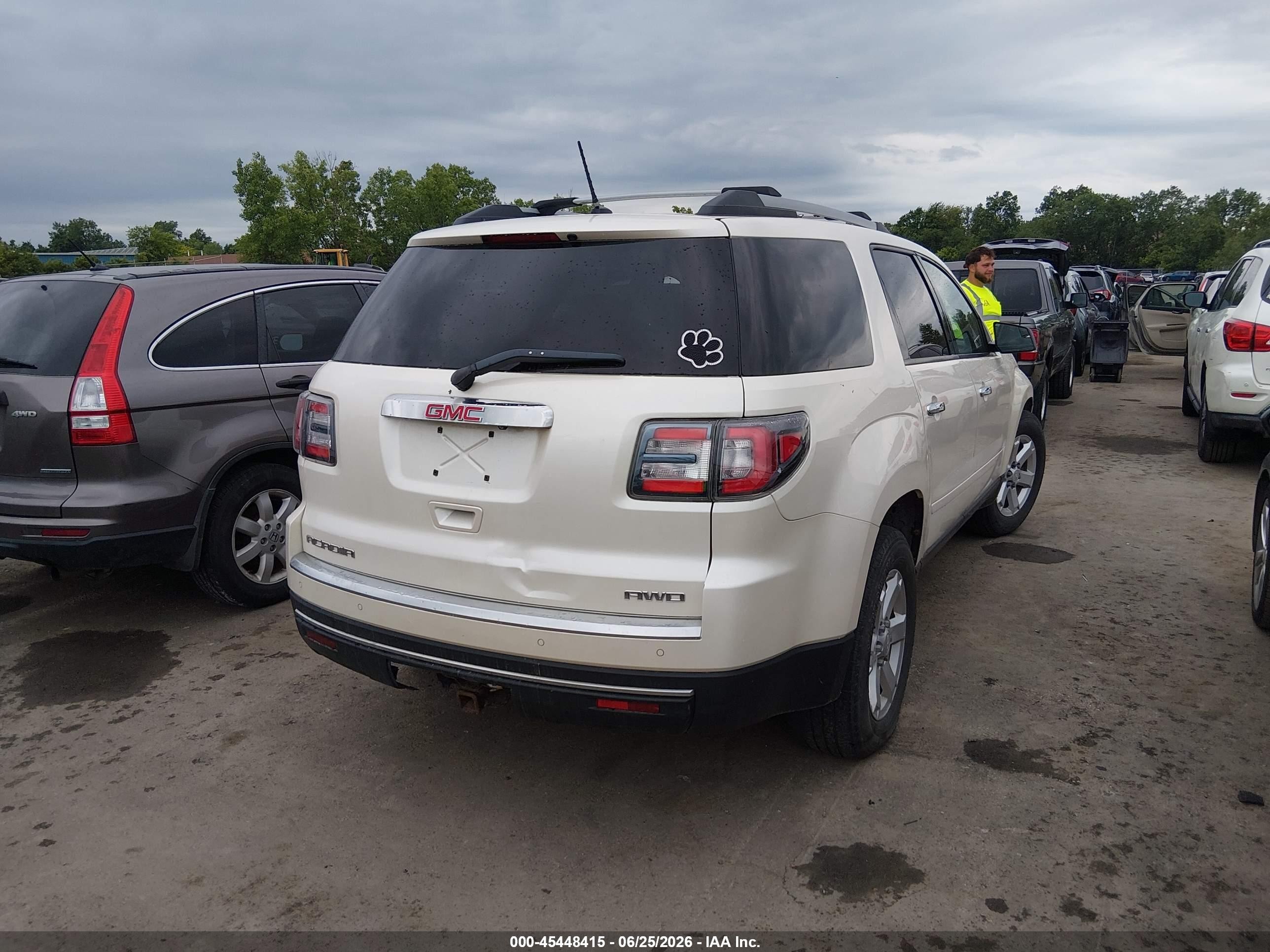 2014 Gmc Acadia Sle-2 White vin: 1GKKVPKD1EJ212950