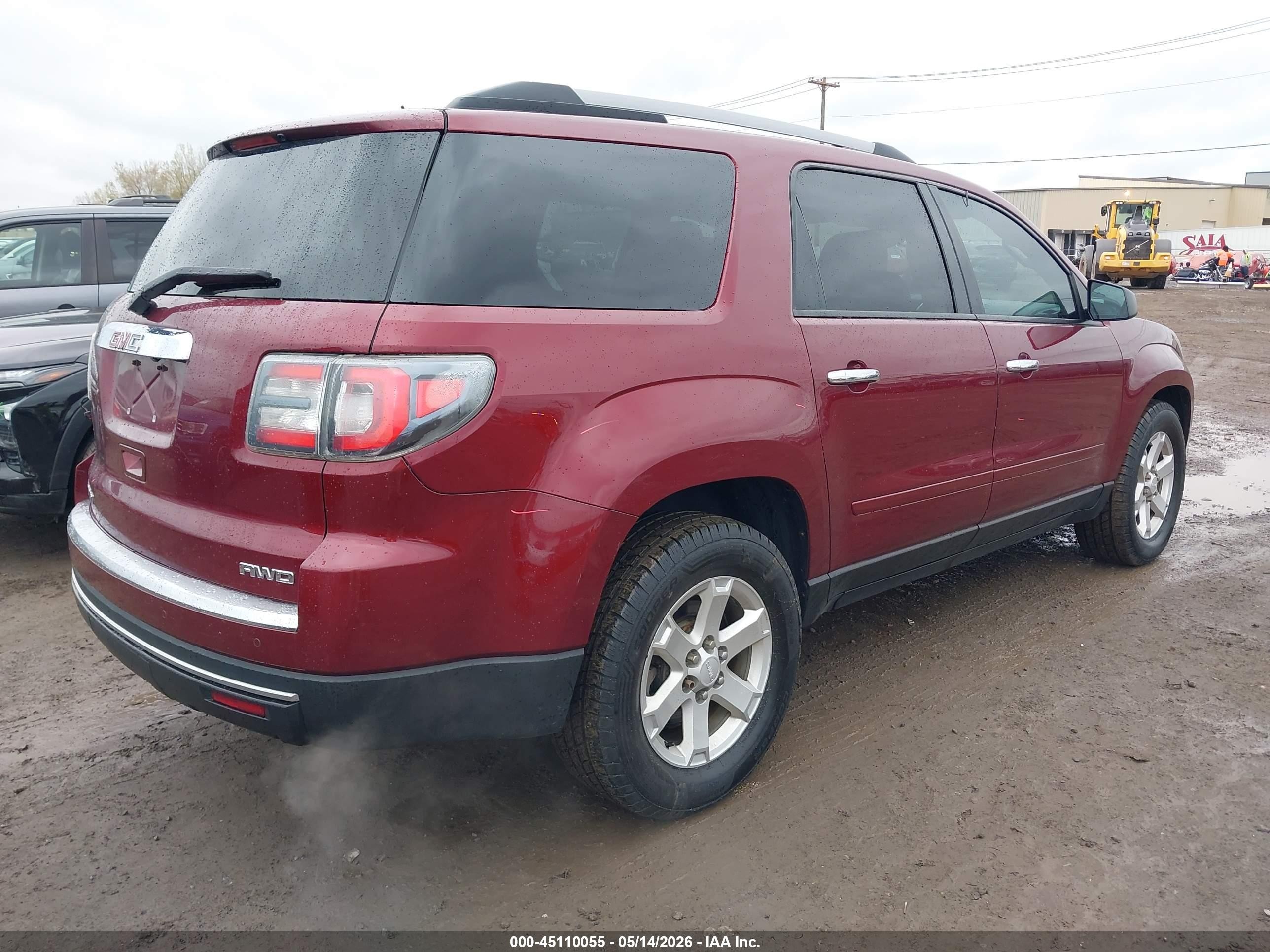 2015 Gmc Acadia Sle-2 Red vin: 1GKKVPKD1FJ109657