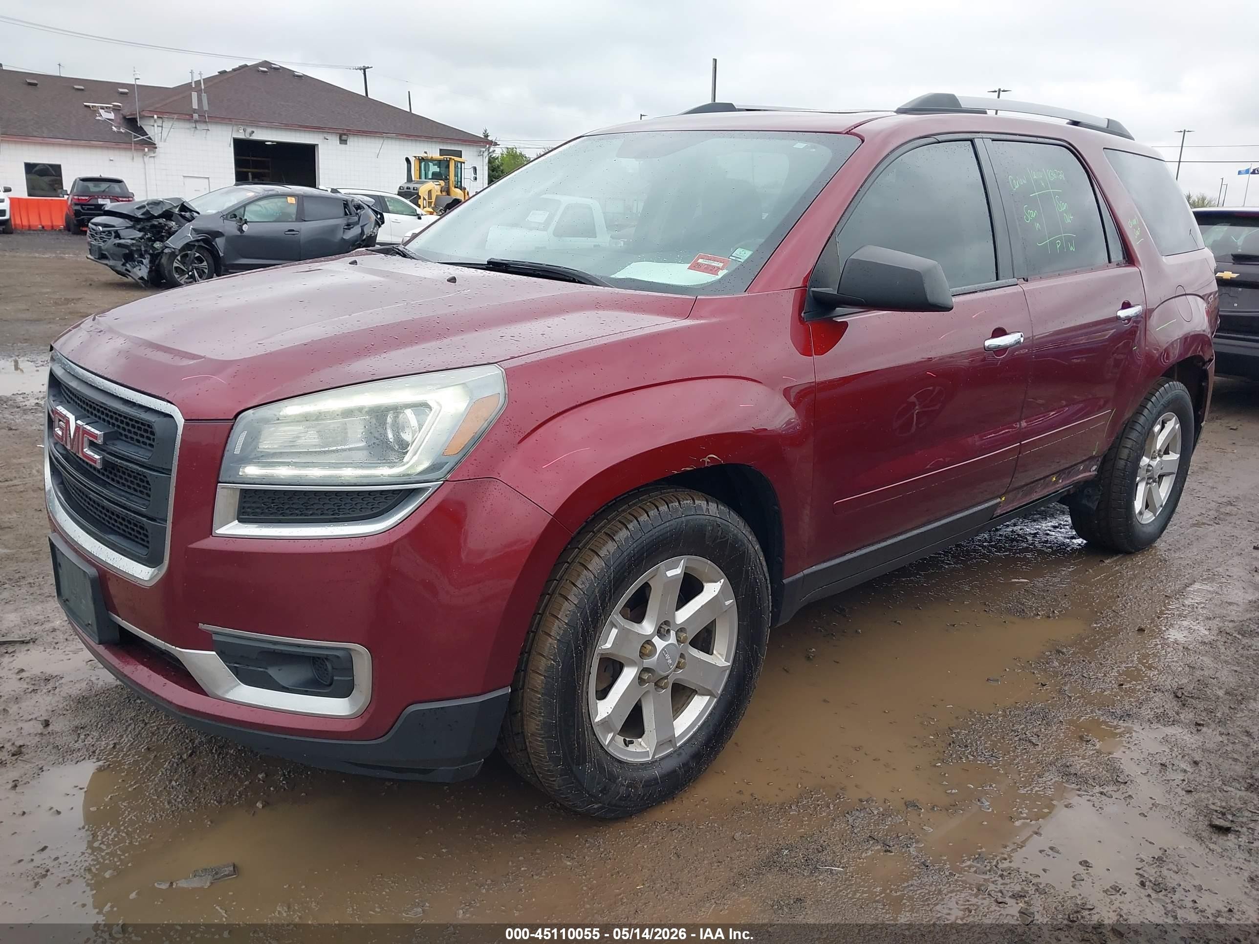 2015 Gmc Acadia Sle-2 Red vin: 1GKKVPKD1FJ109657