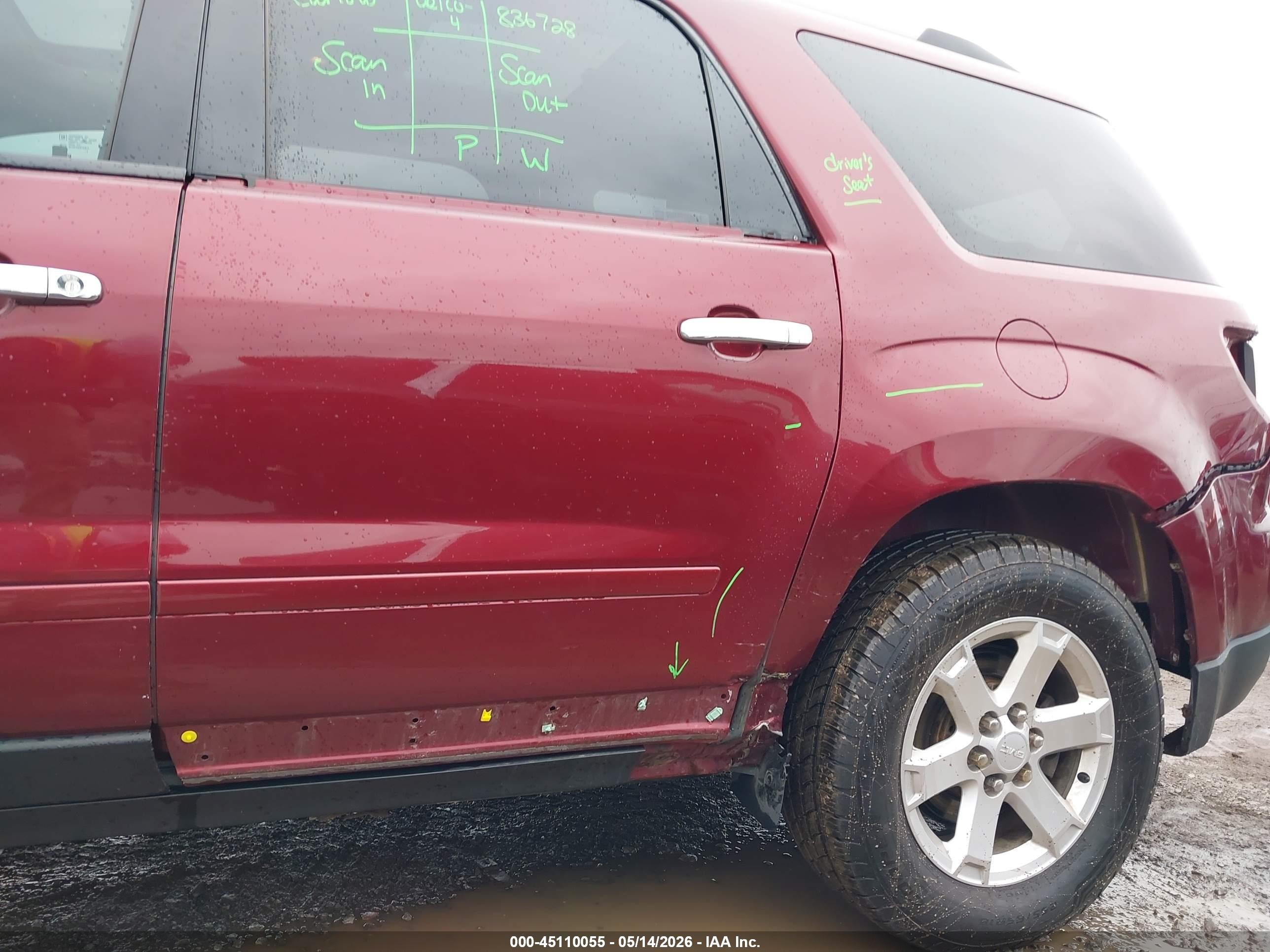 2015 Gmc Acadia Sle-2 Red vin: 1GKKVPKD1FJ109657