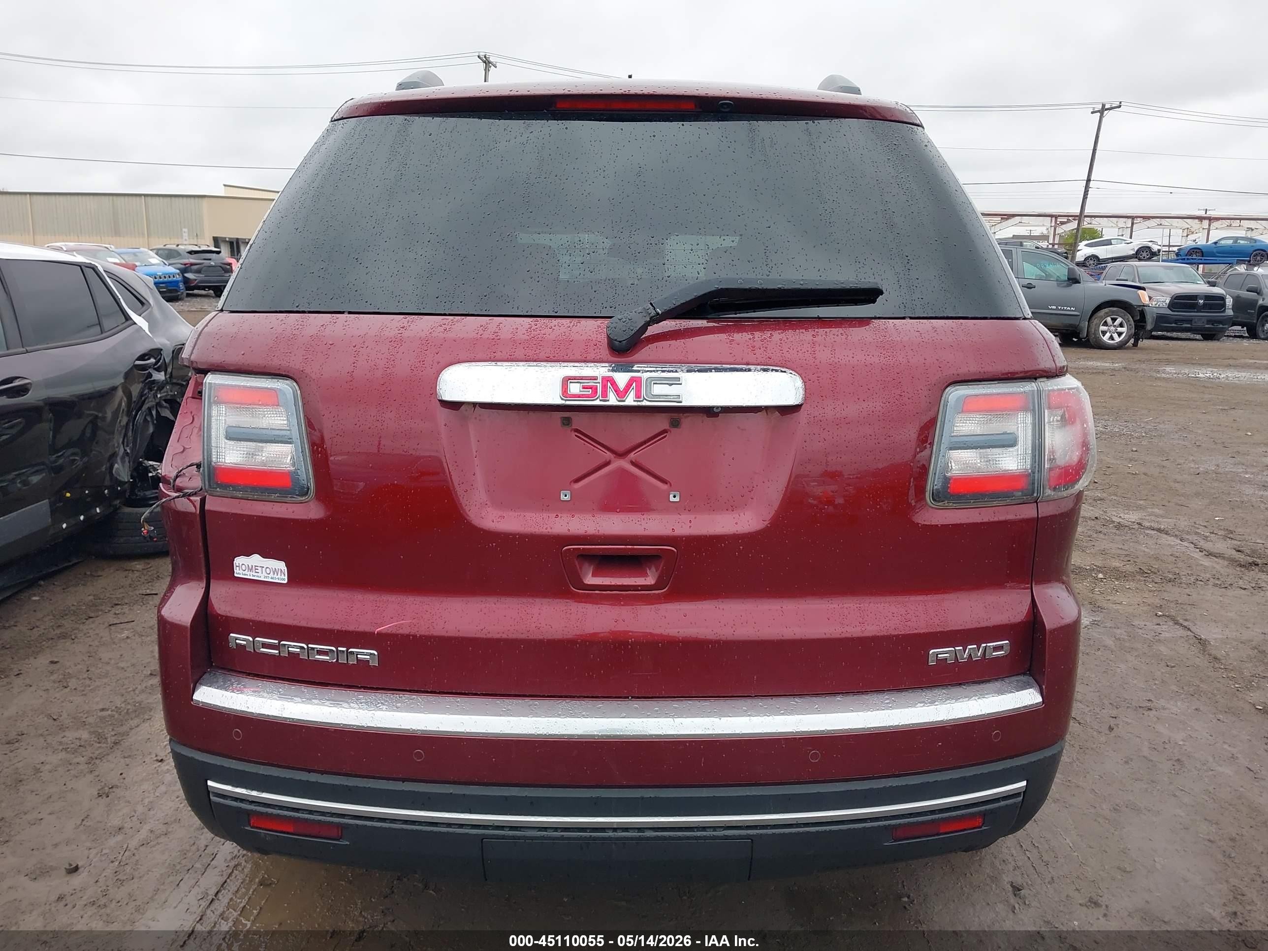 2015 Gmc Acadia Sle-2 Red vin: 1GKKVPKD1FJ109657