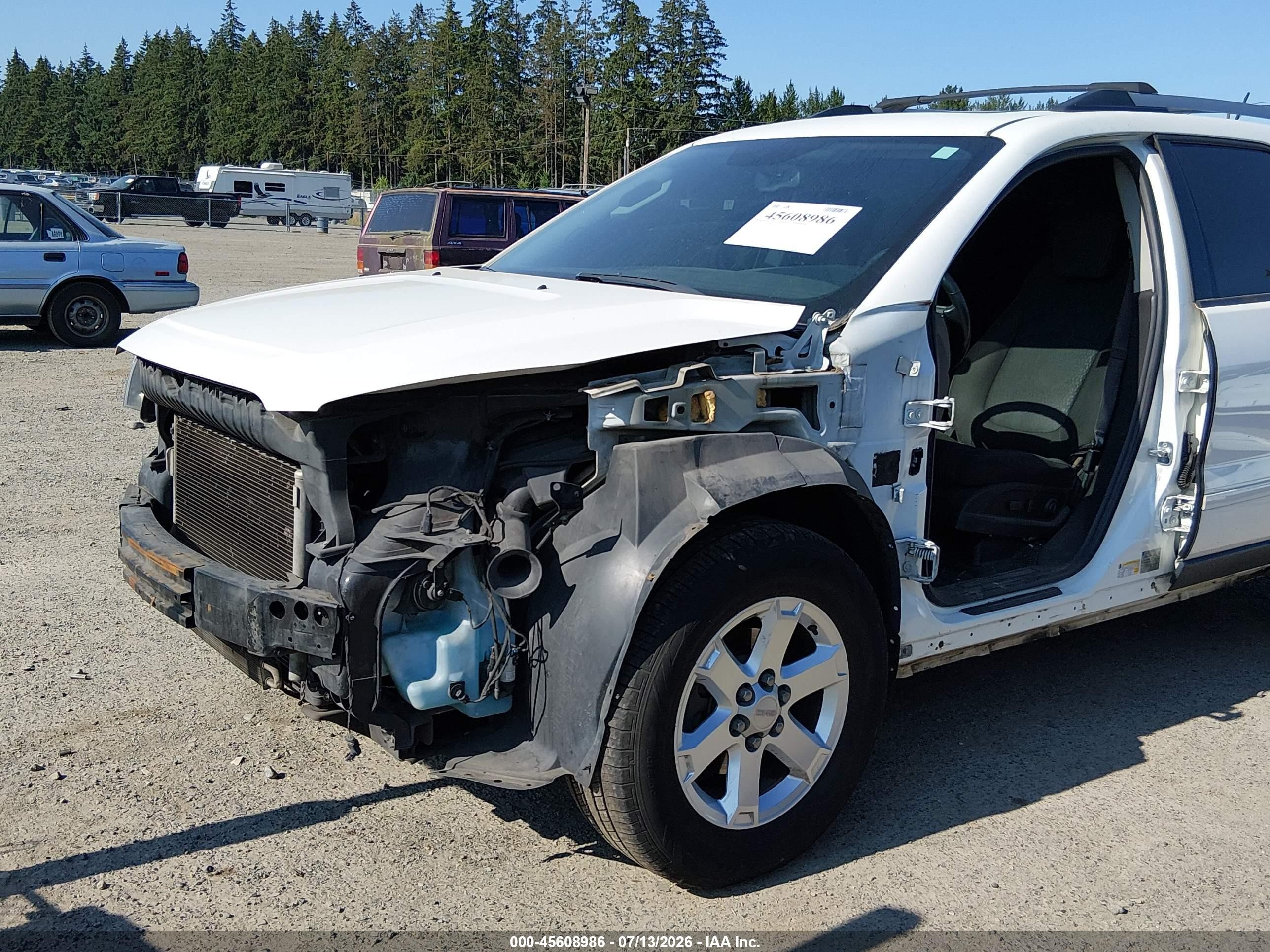 2015 Gmc Acadia Sle-2 White vin: 1GKKVPKD1FJ305629