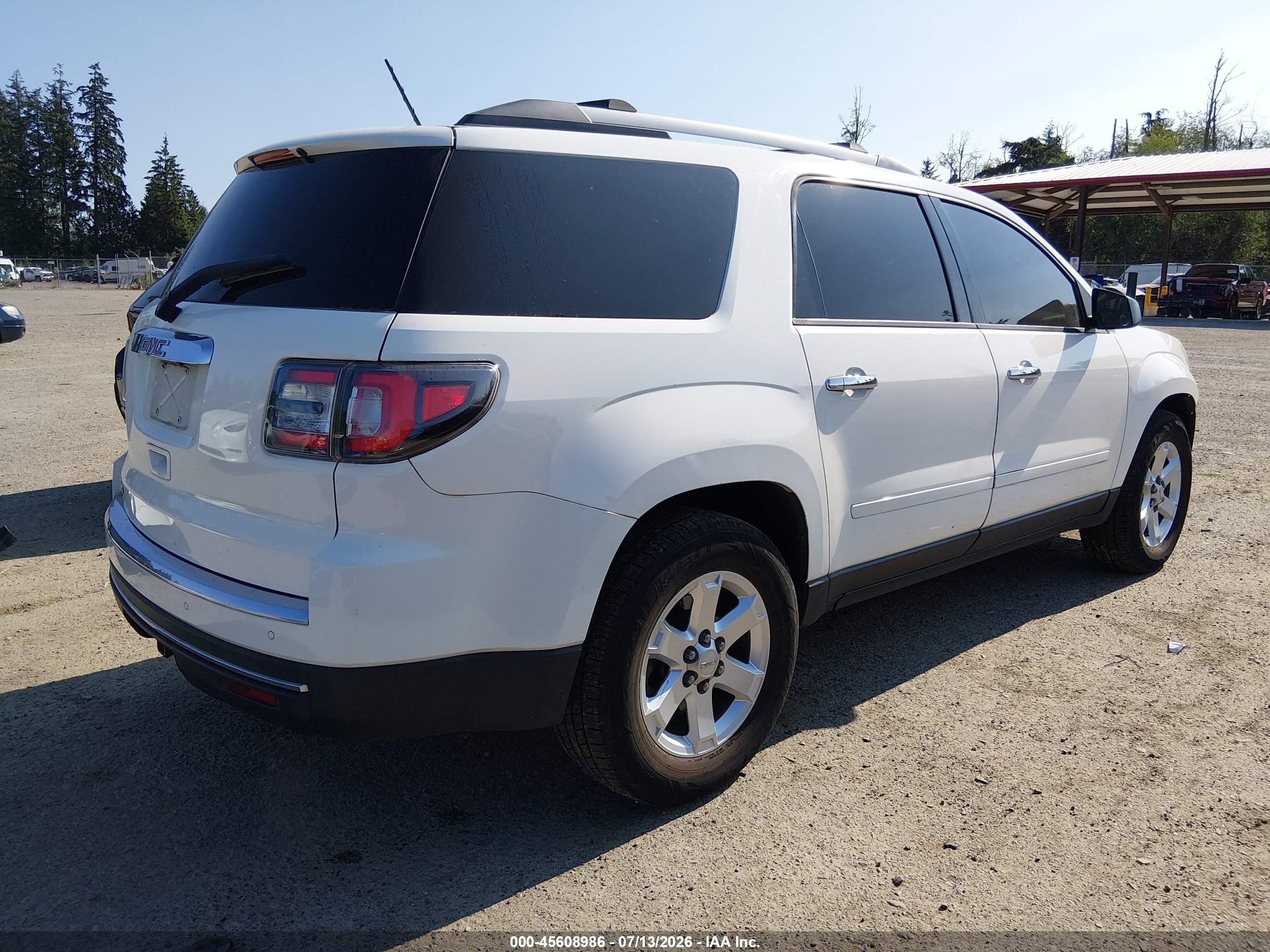 2015 Gmc Acadia Sle-2 White vin: 1GKKVPKD1FJ305629