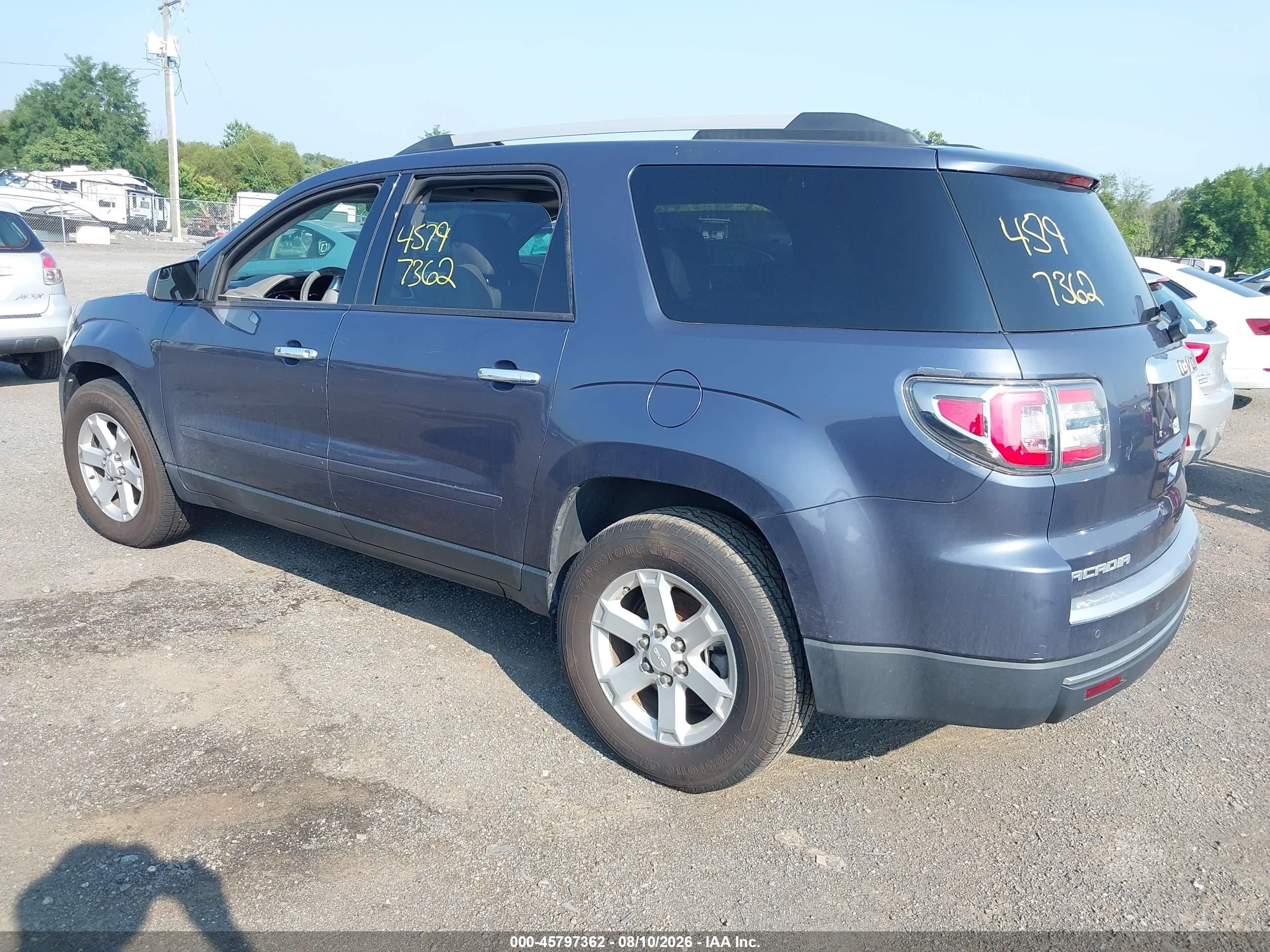 2014 Gmc Acadia Sle-2 Blue vin: 1GKKVPKD2EJ250459