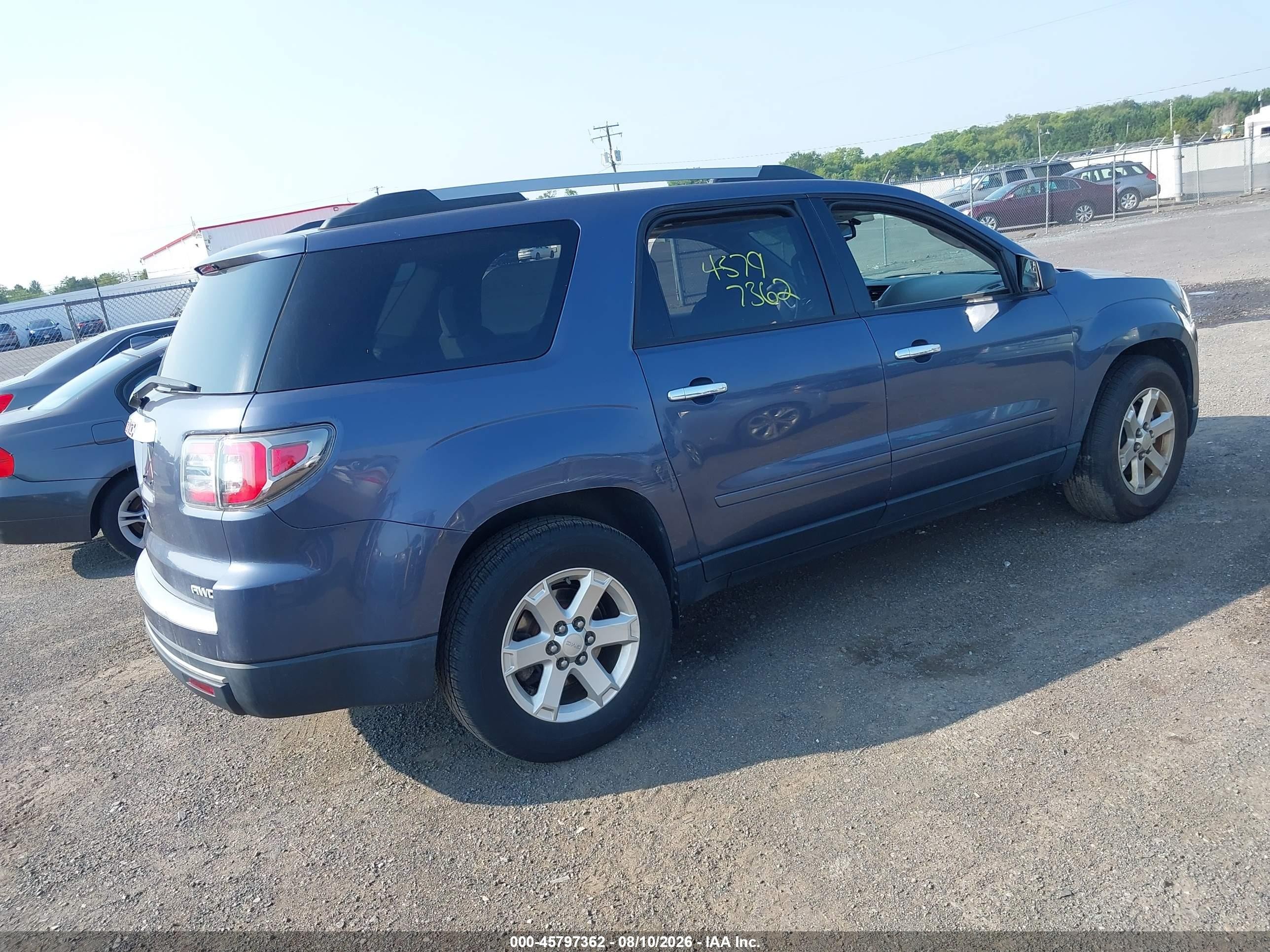 2014 Gmc Acadia Sle-2 Blue vin: 1GKKVPKD2EJ250459