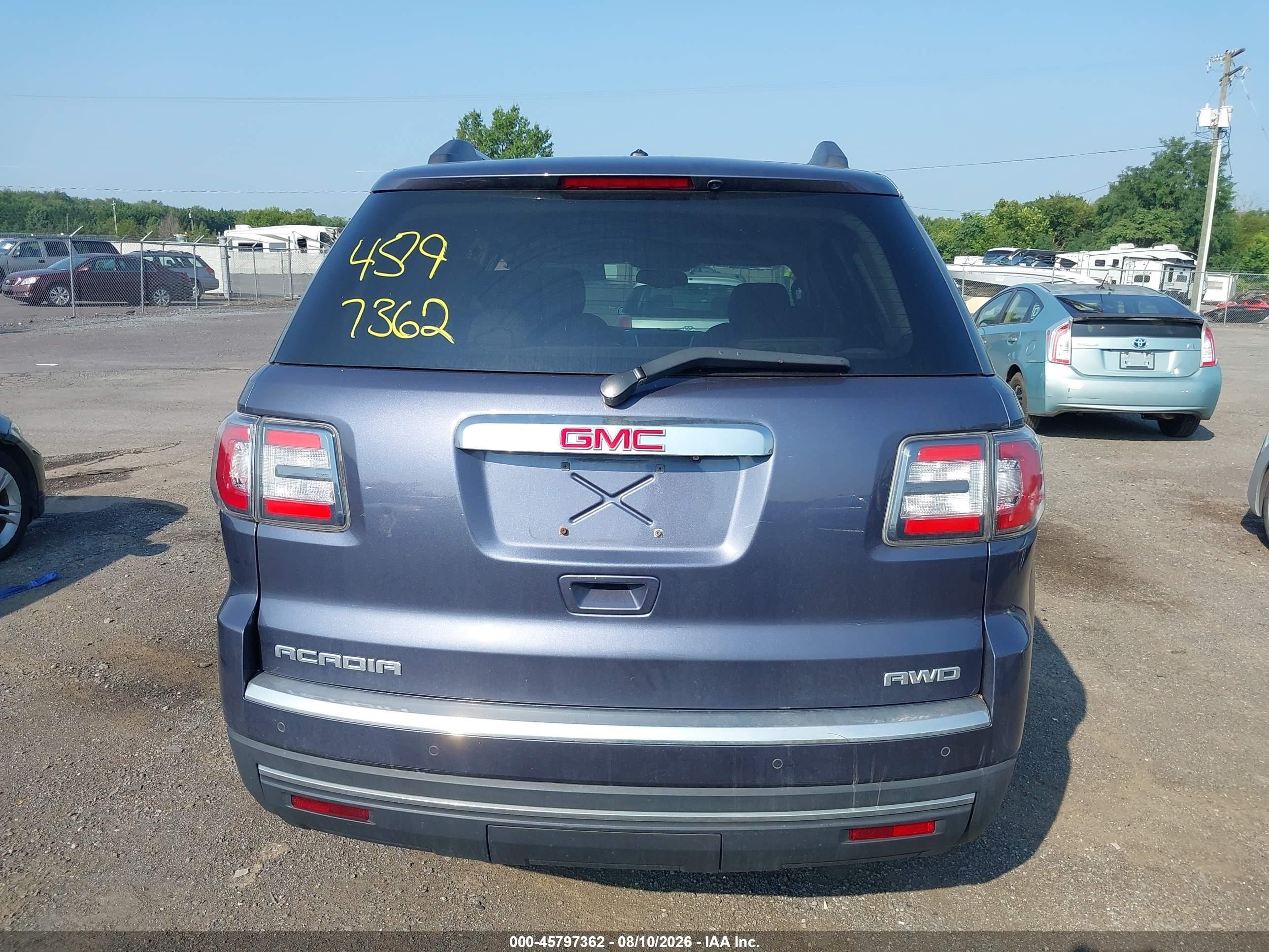2014 Gmc Acadia Sle-2 Blue vin: 1GKKVPKD2EJ250459