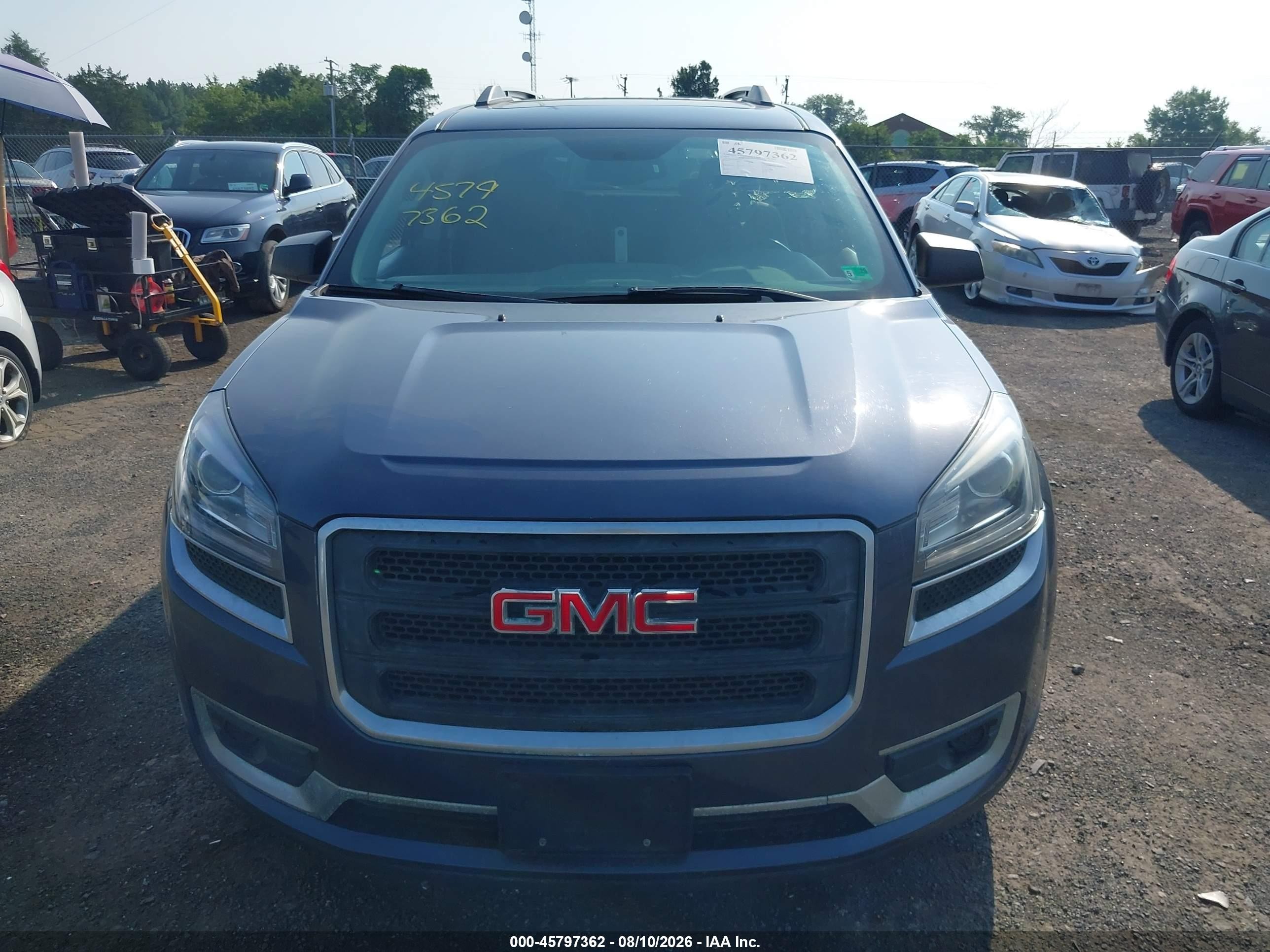 2014 Gmc Acadia Sle-2 Blue vin: 1GKKVPKD2EJ250459