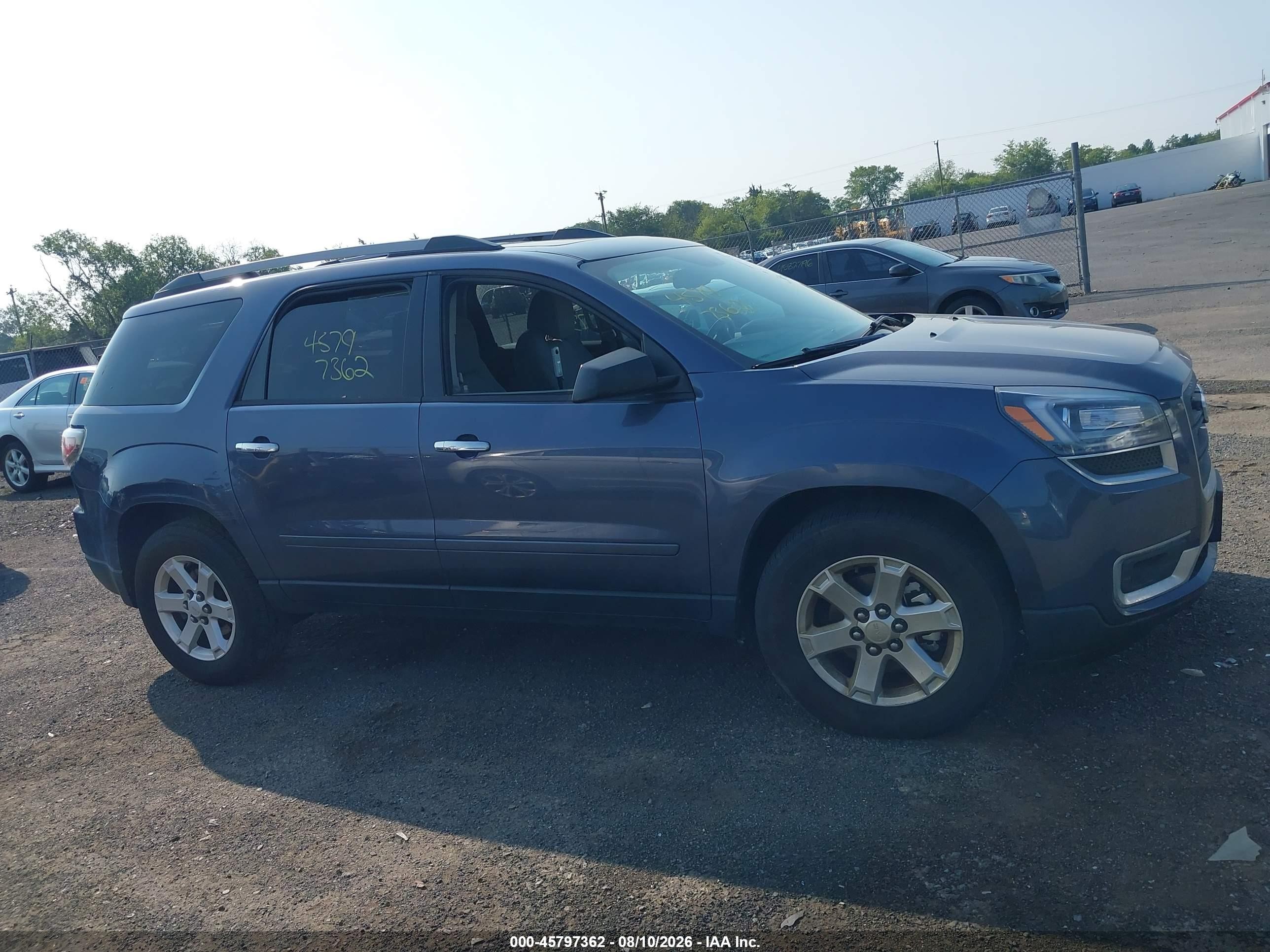 2014 Gmc Acadia Sle-2 Blue vin: 1GKKVPKD2EJ250459