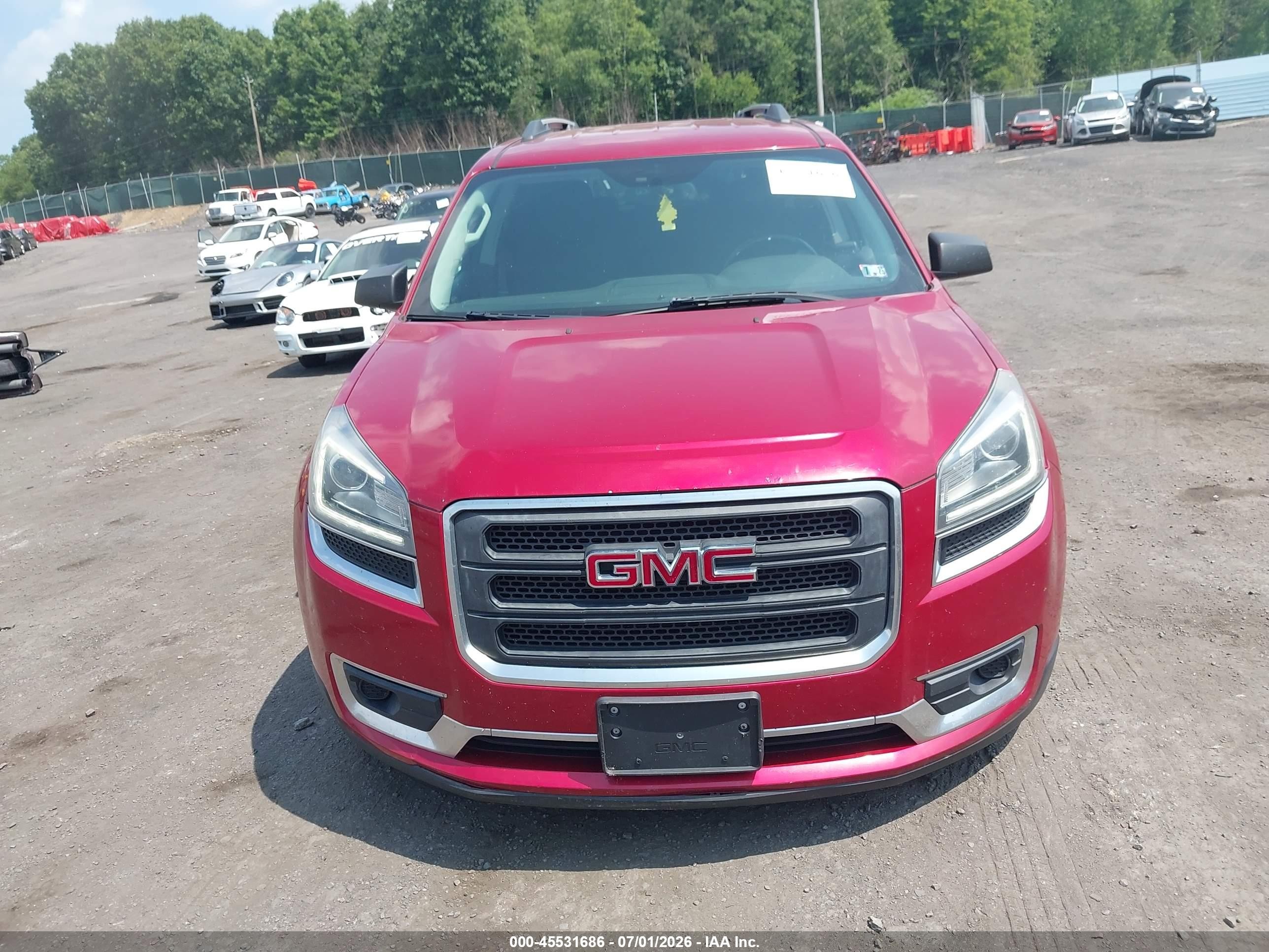 2014 Gmc Acadia Sle-2 Красный vin: 1GKKVPKD2EJ251868