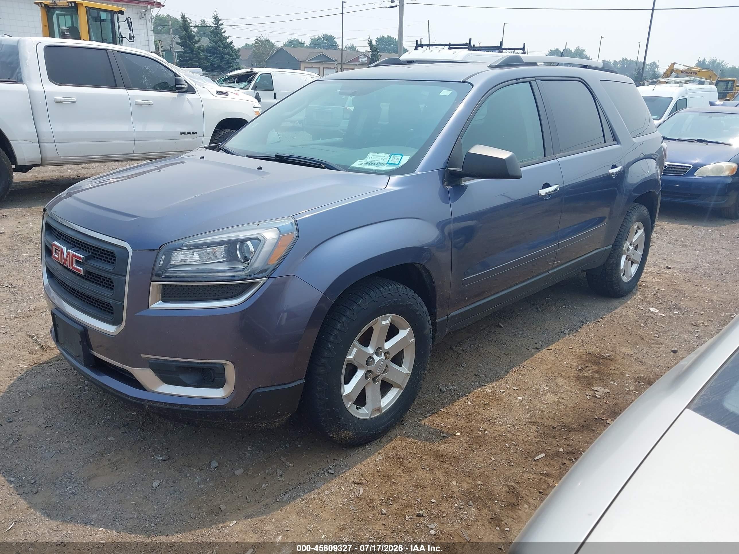 2014 Gmc Acadia Sle-2 Blue vin: 1GKKVPKD2EJ253782