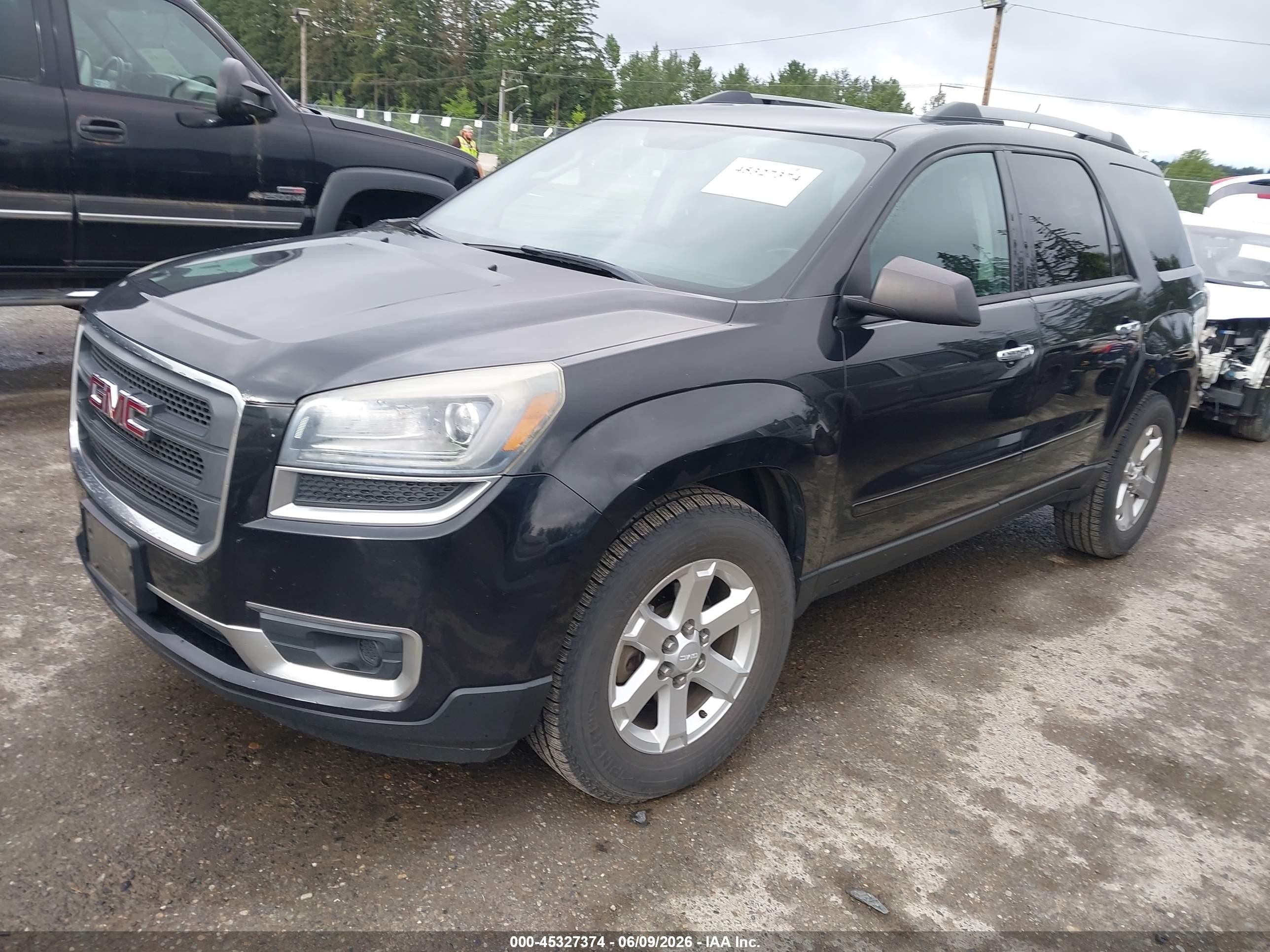2014 Gmc Acadia Sle-2 Black vin: 1GKKVPKD4EJ123003