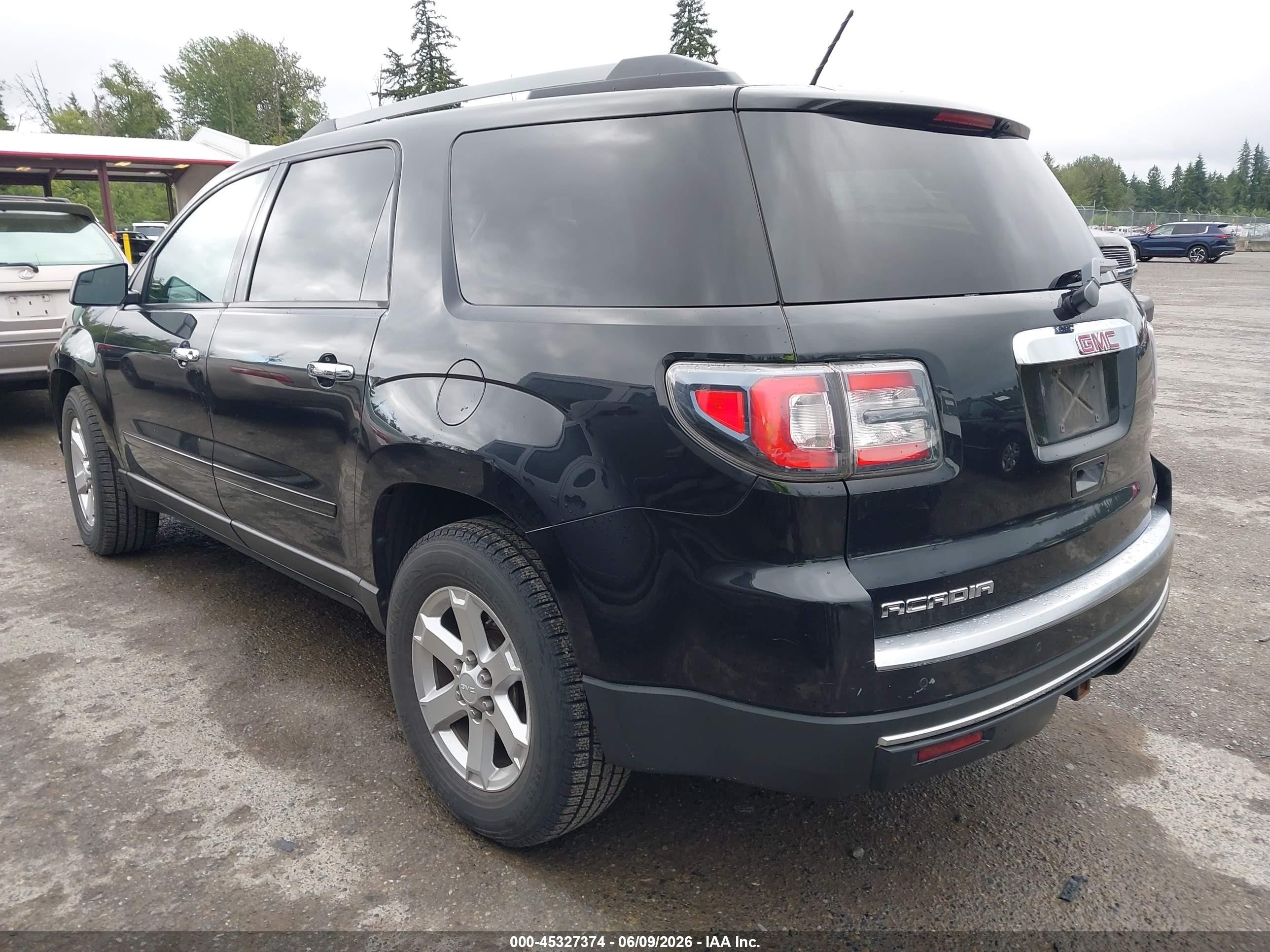 2014 Gmc Acadia Sle-2 Black vin: 1GKKVPKD4EJ123003