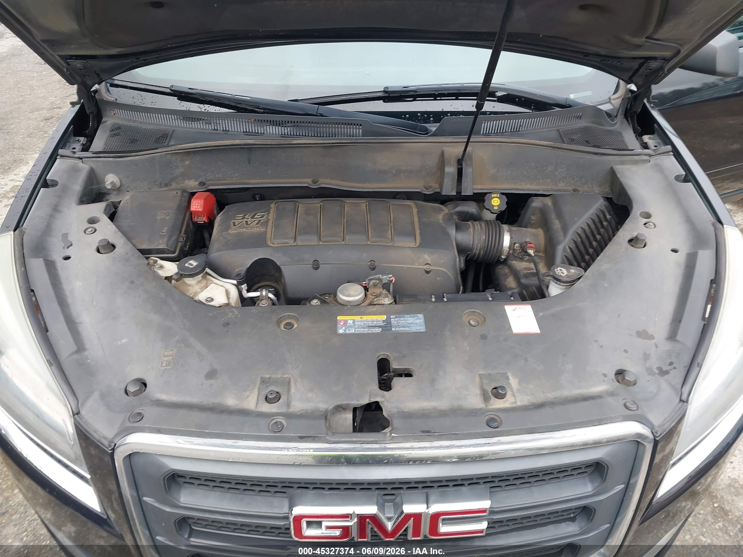 2014 Gmc Acadia Sle-2 Black vin: 1GKKVPKD4EJ123003