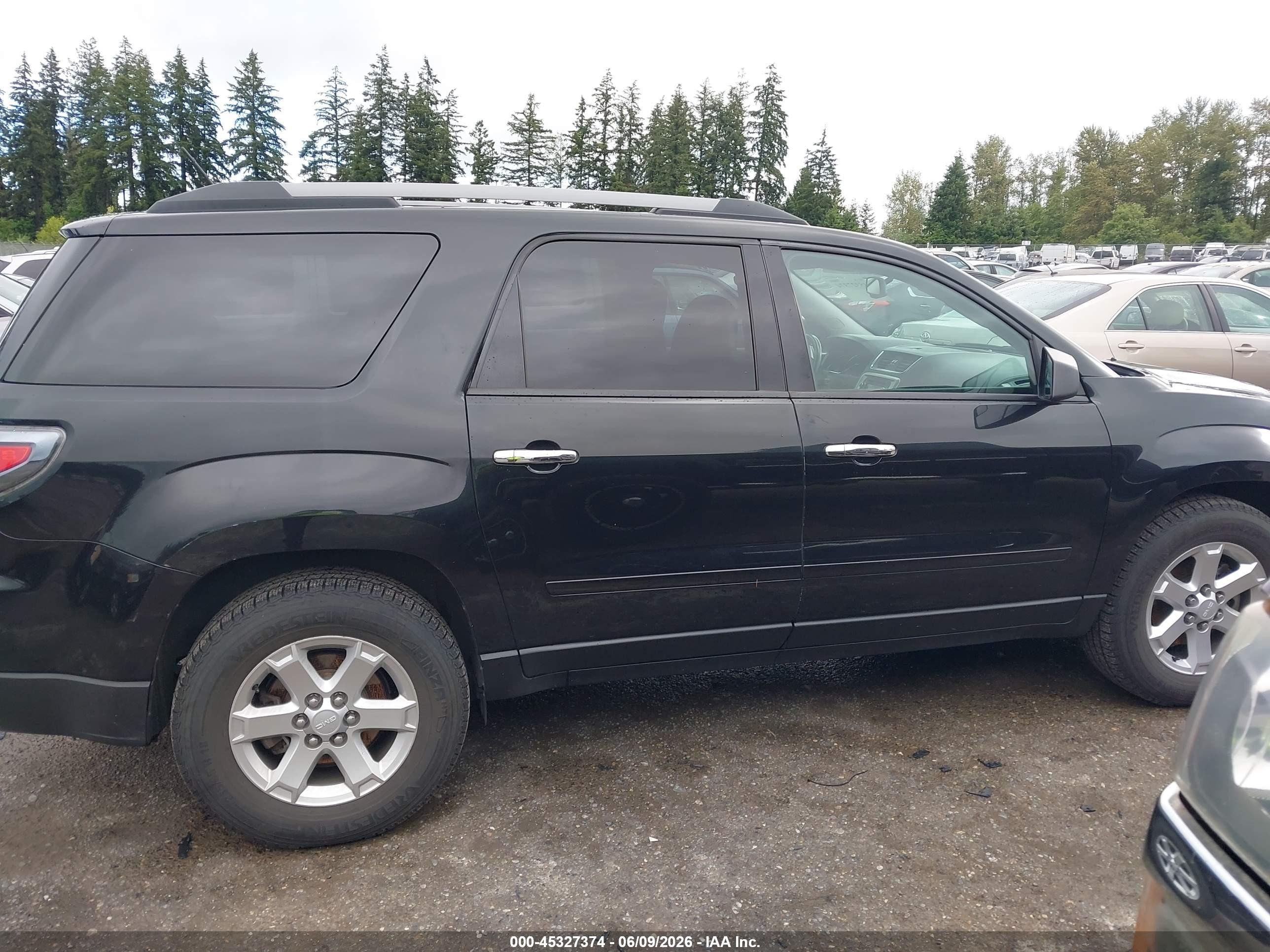 2014 Gmc Acadia Sle-2 Black vin: 1GKKVPKD4EJ123003