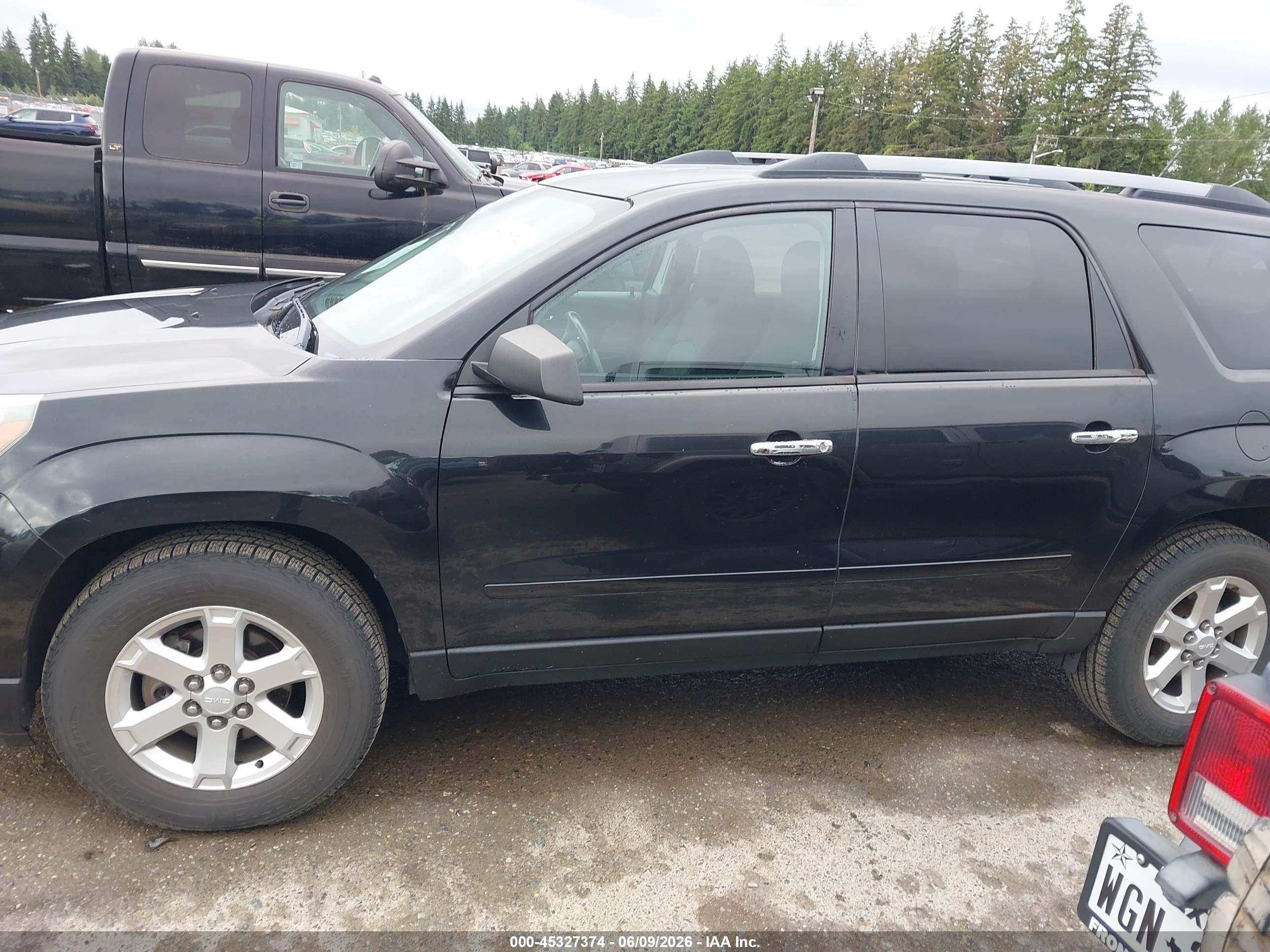 2014 Gmc Acadia Sle-2 Black vin: 1GKKVPKD4EJ123003