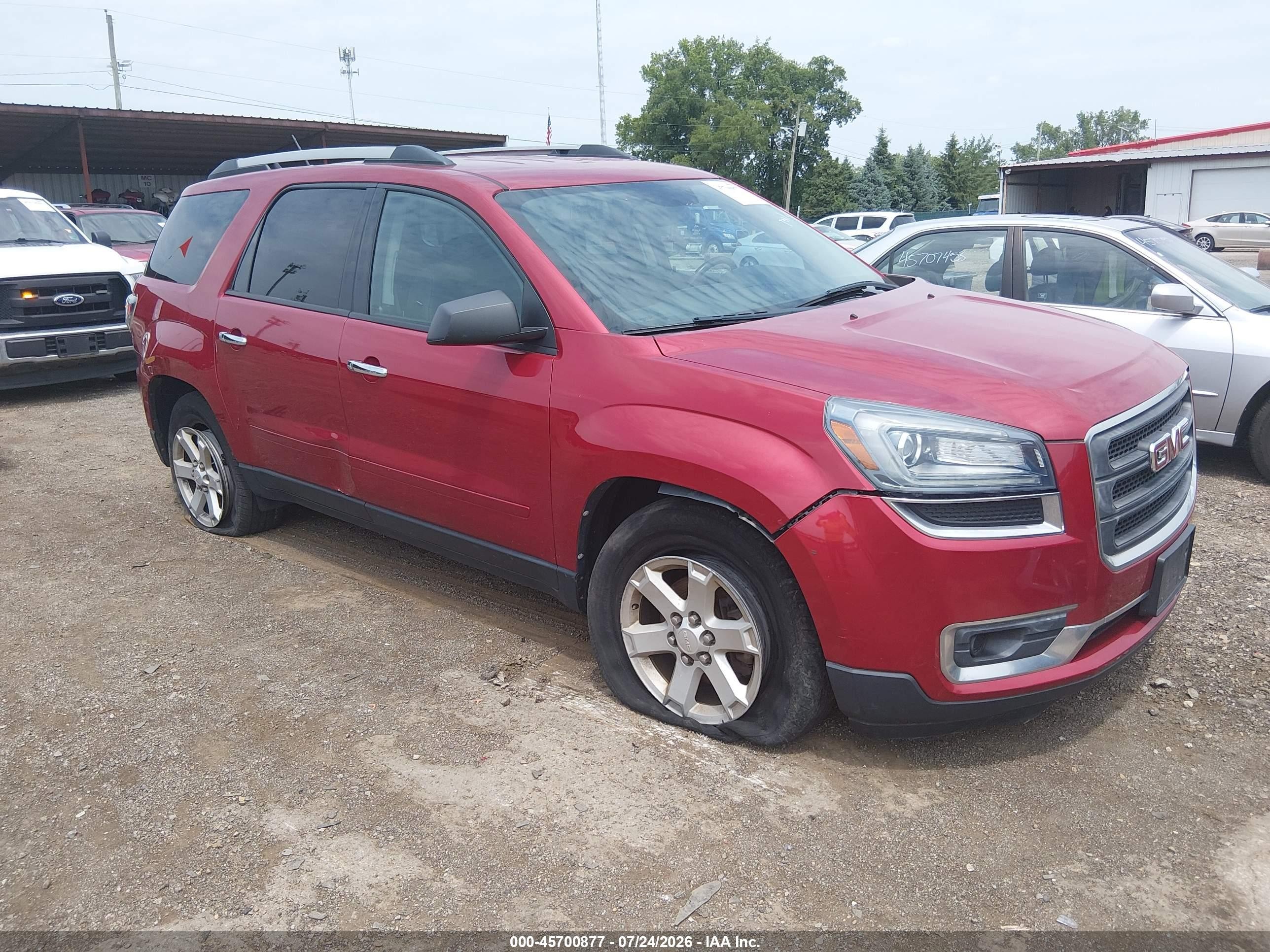 2014 Gmc Acadia Sle-2 Красный vin: 1GKKVPKD4EJ293331