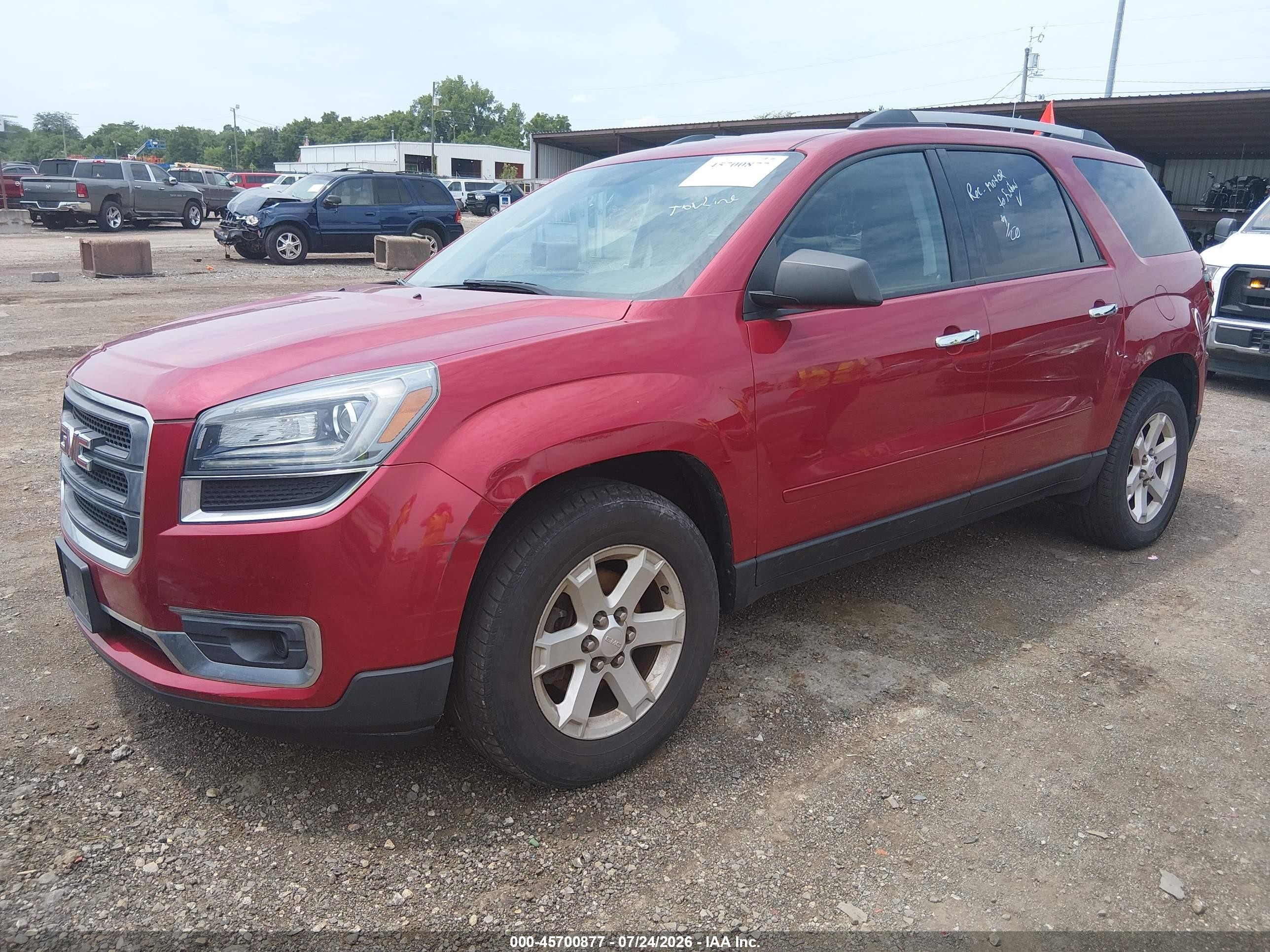 2014 Gmc Acadia Sle-2 Красный vin: 1GKKVPKD4EJ293331