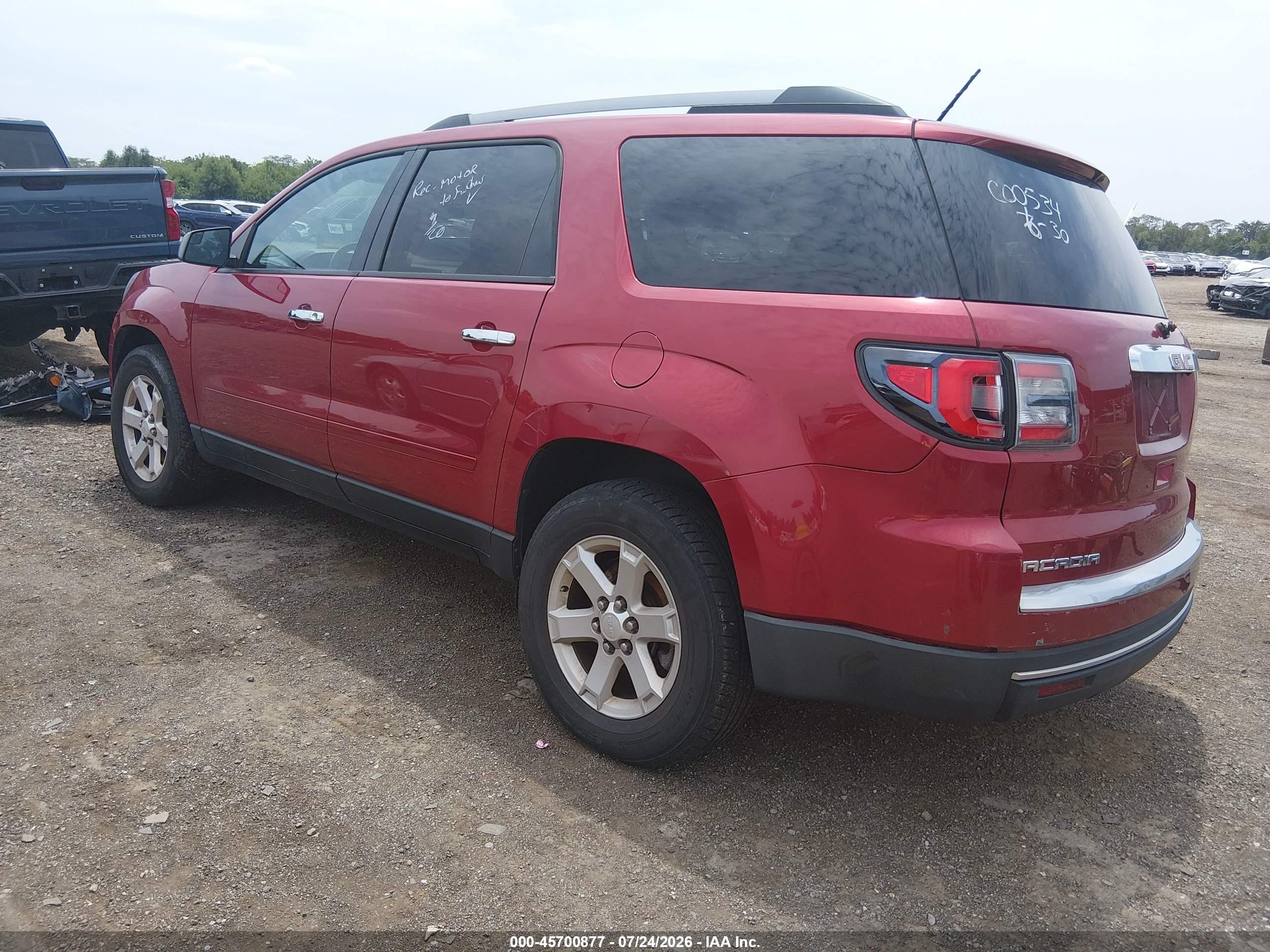 2014 Gmc Acadia Sle-2 Красный vin: 1GKKVPKD4EJ293331