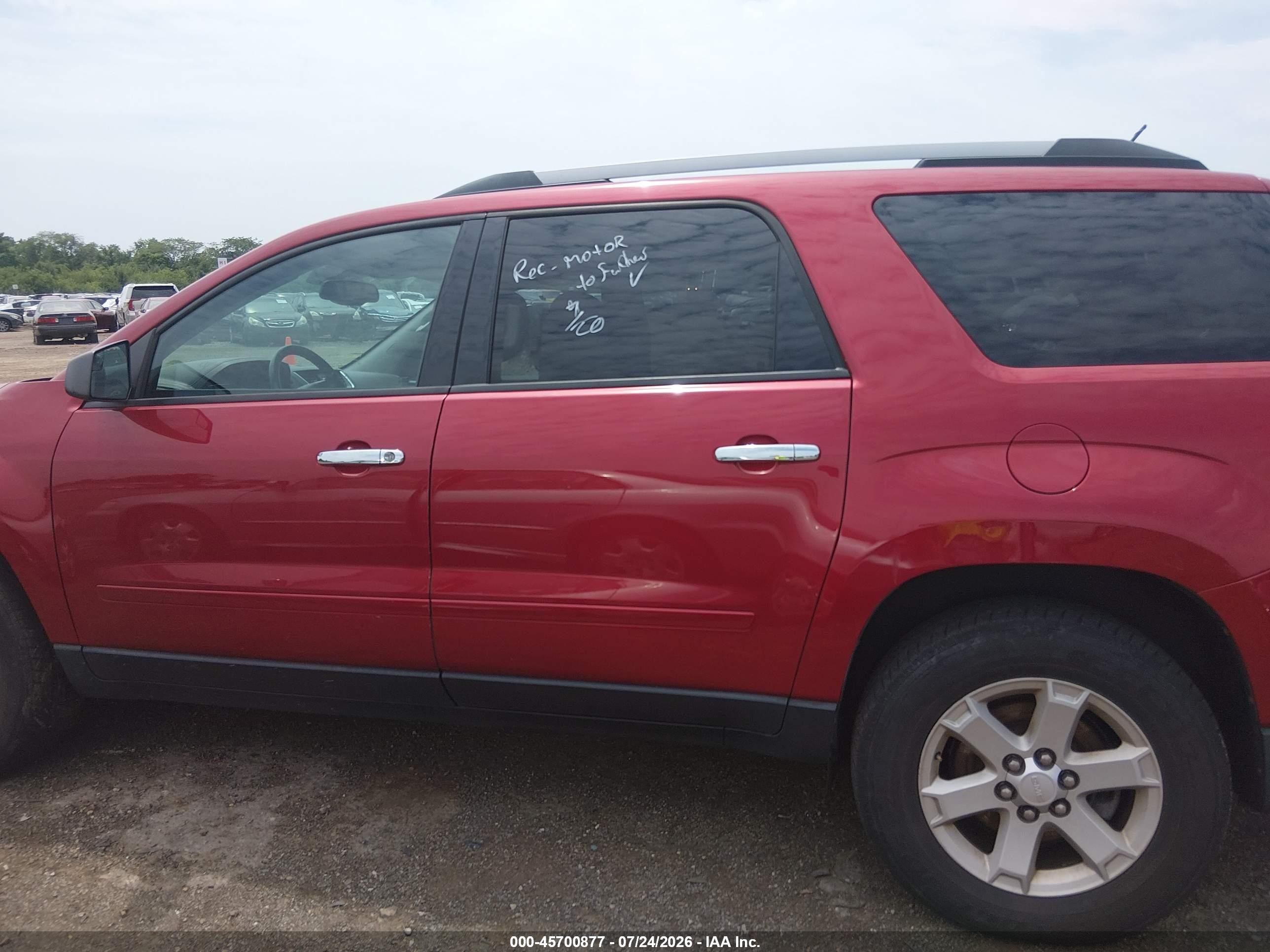 2014 Gmc Acadia Sle-2 Красный vin: 1GKKVPKD4EJ293331