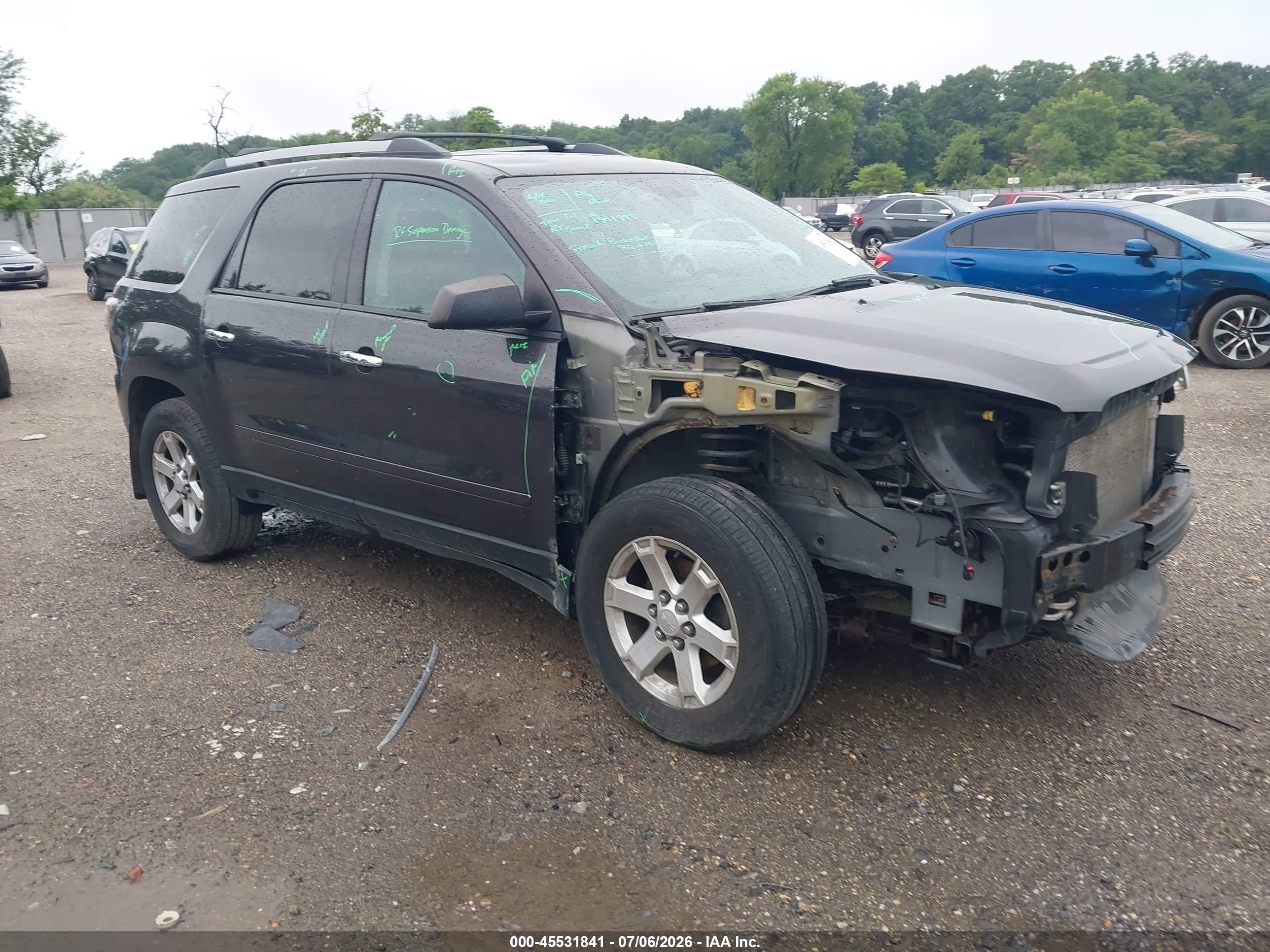 2015 Gmc Acadia Sle-2 Gray vin: 1GKKVPKD4FJ171182