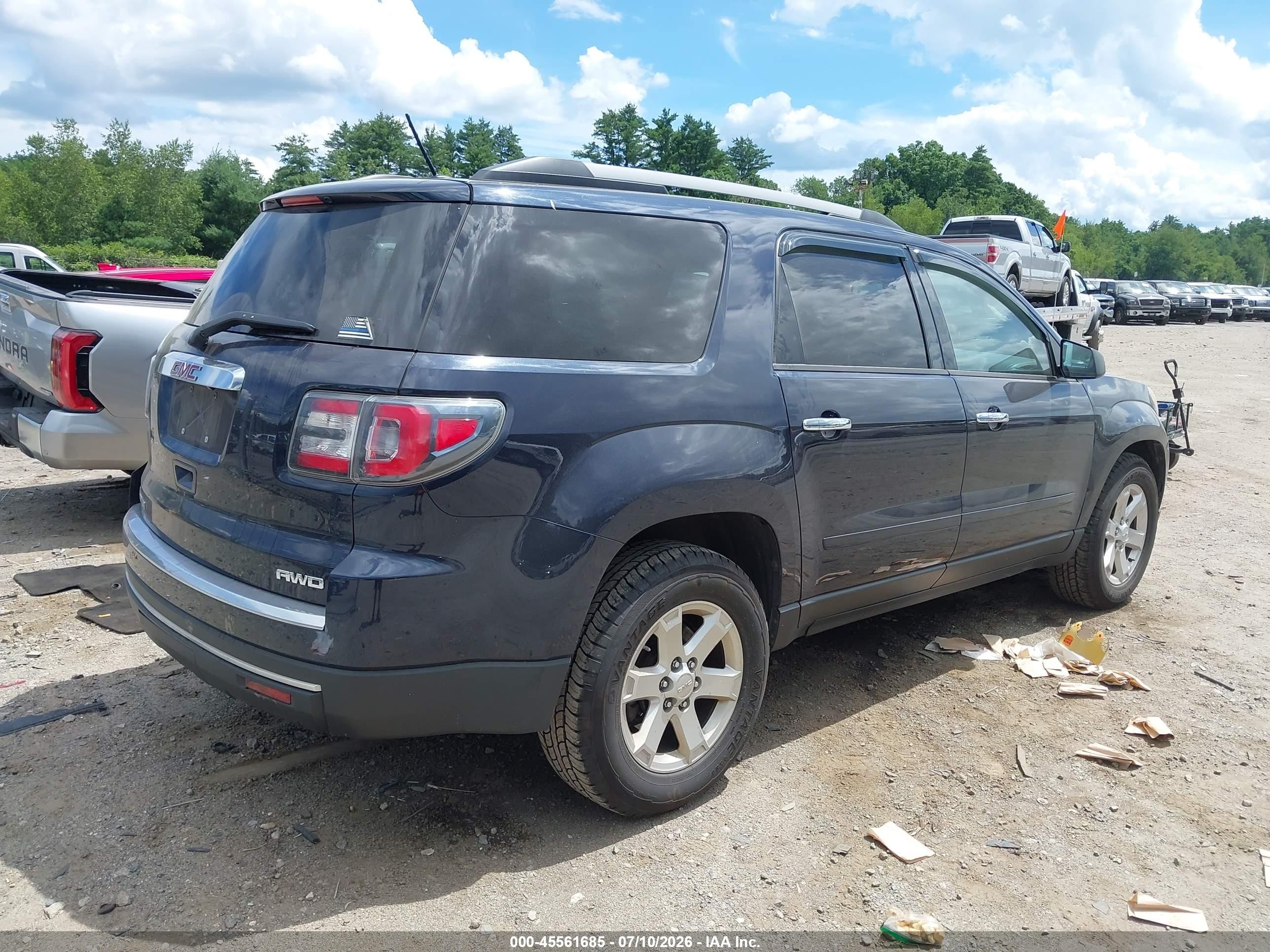 2015 Gmc Acadia Sle-2 Синий vin: 1GKKVPKD4FJ185650