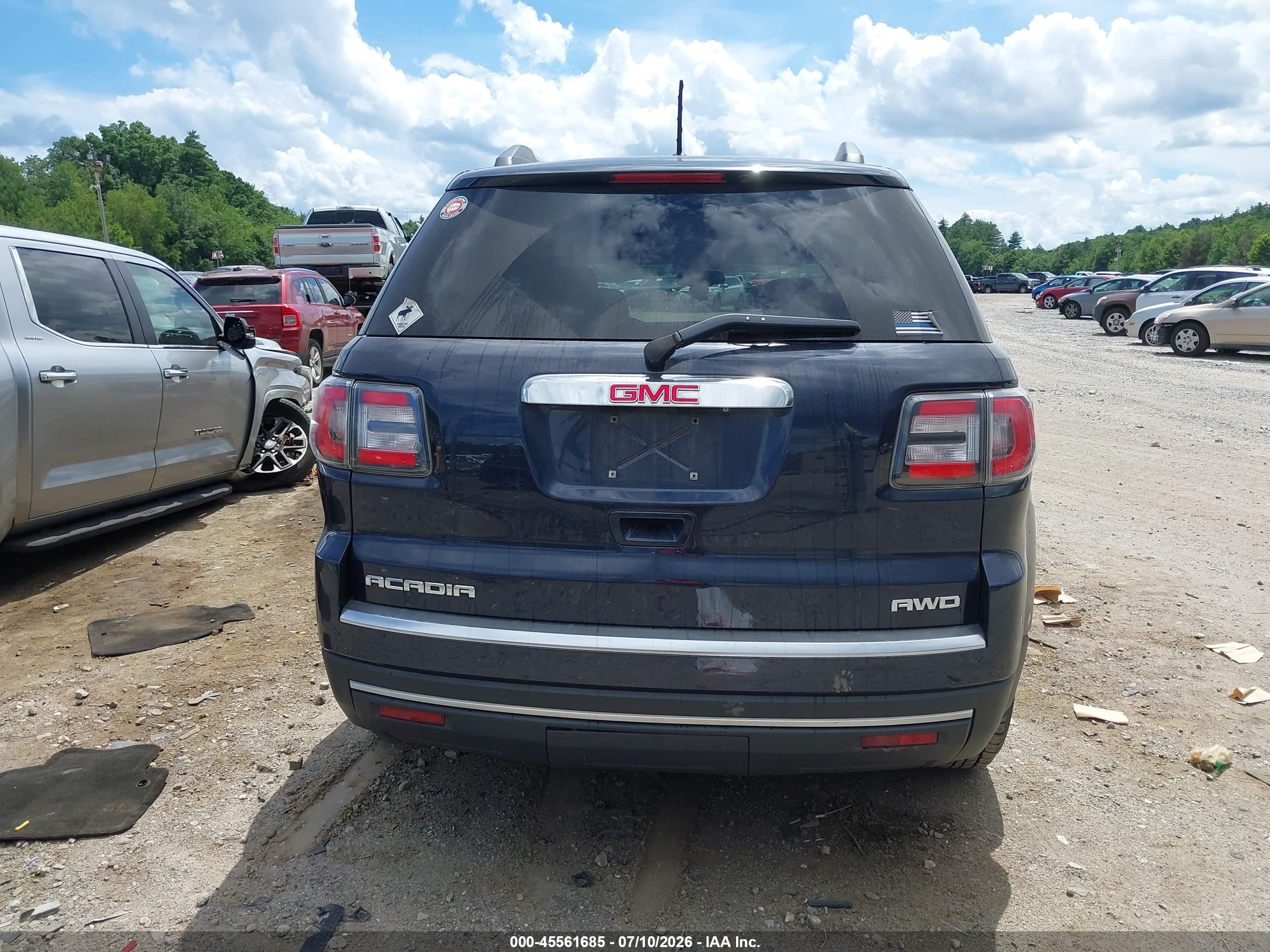 2015 Gmc Acadia Sle-2 Синий vin: 1GKKVPKD4FJ185650