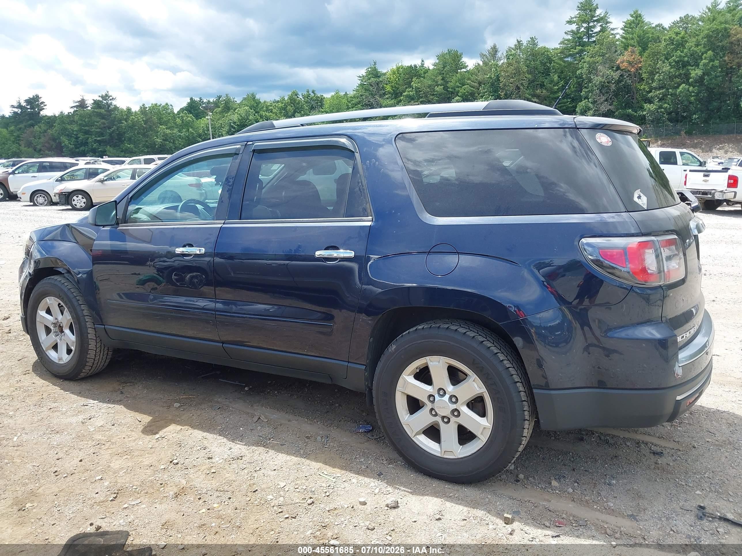 2015 Gmc Acadia Sle-2 Синий vin: 1GKKVPKD4FJ185650