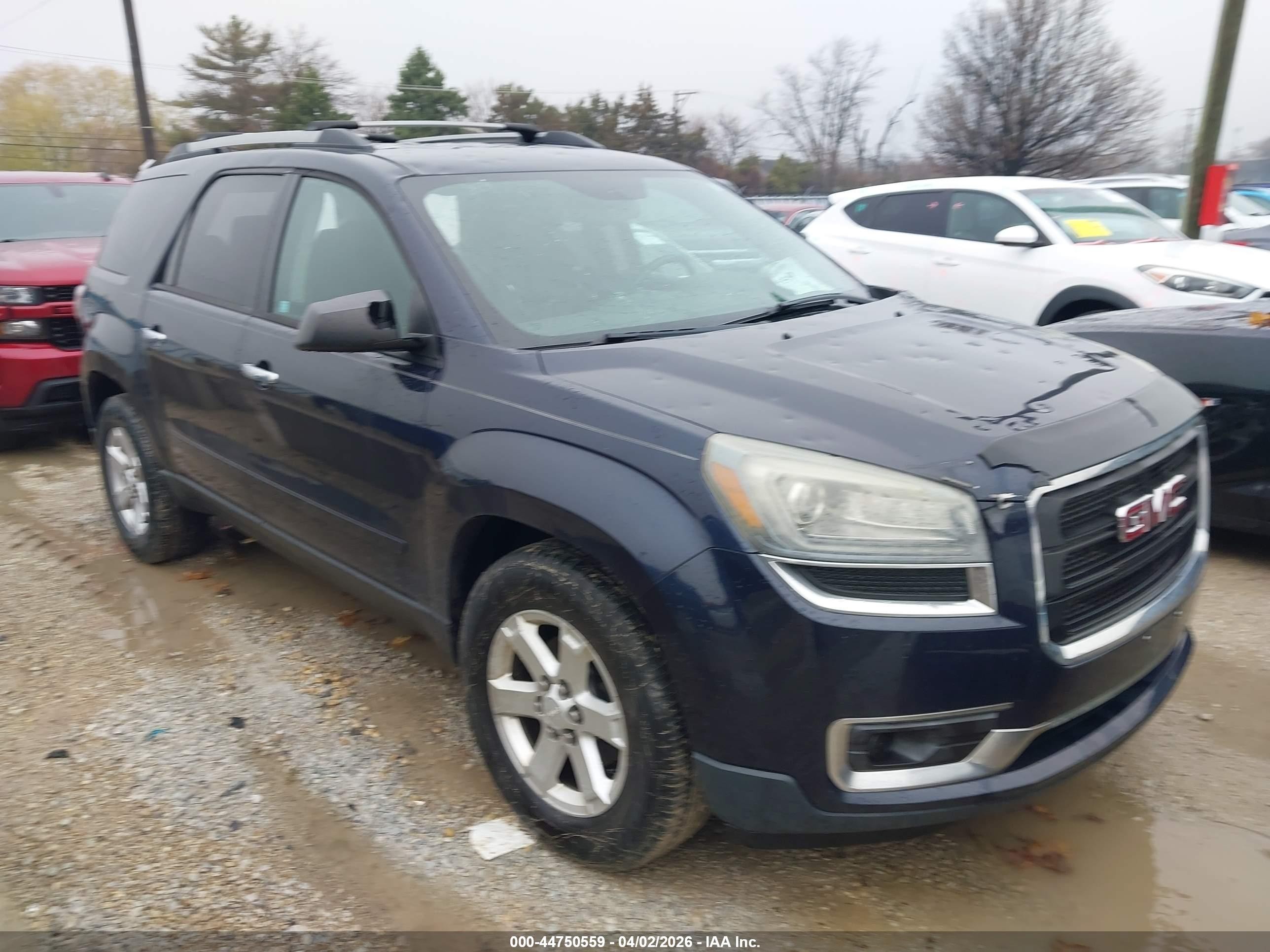 2015 Gmc Acadia Sle-2 Blue vin: 1GKKVPKD6FJ101487