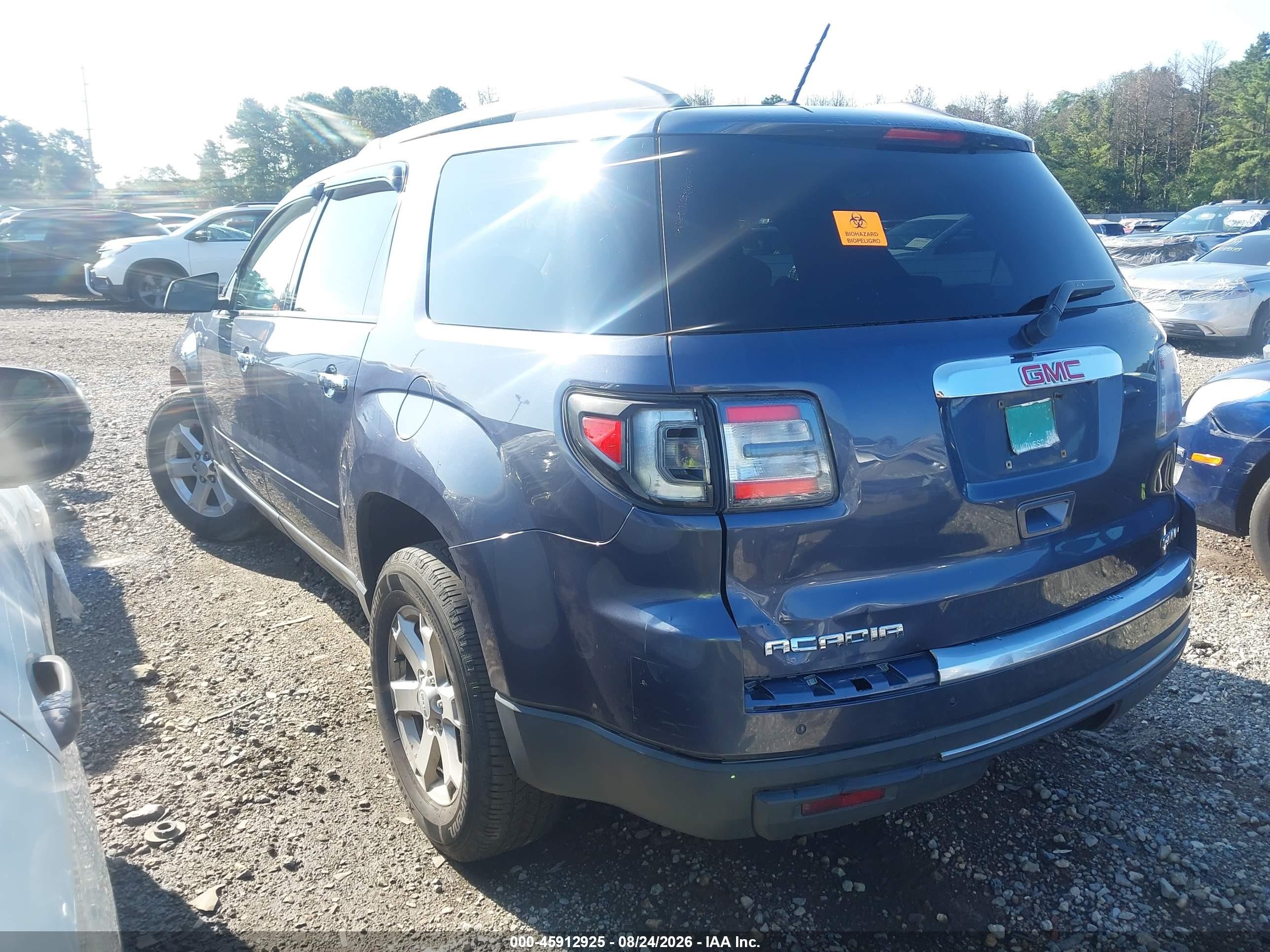 2014 Gmc Acadia Sle-2 Blue vin: 1GKKVPKD7EJ211799