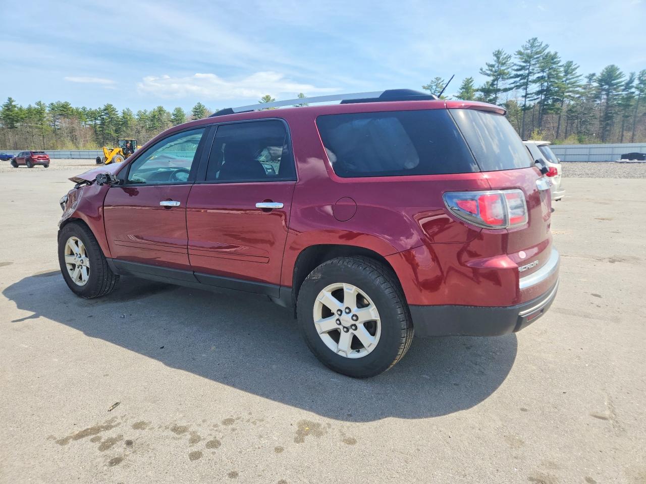 2015 Gmc Acadia Sle Burgundy vin: 1GKKVPKD7FJ184041
