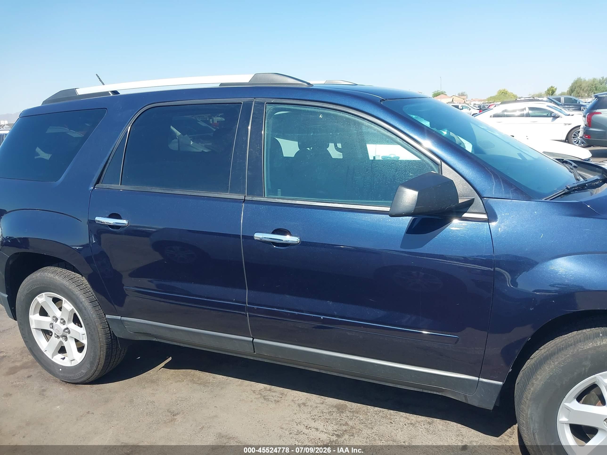 2015 Gmc Acadia Sle-2 Black vin: 1GKKVPKD7FJ344094