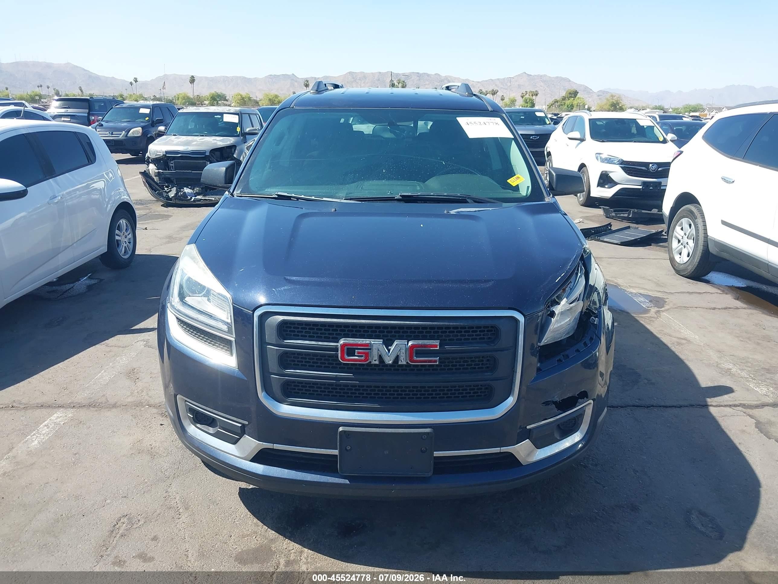 2015 Gmc Acadia Sle-2 Black vin: 1GKKVPKD7FJ344094