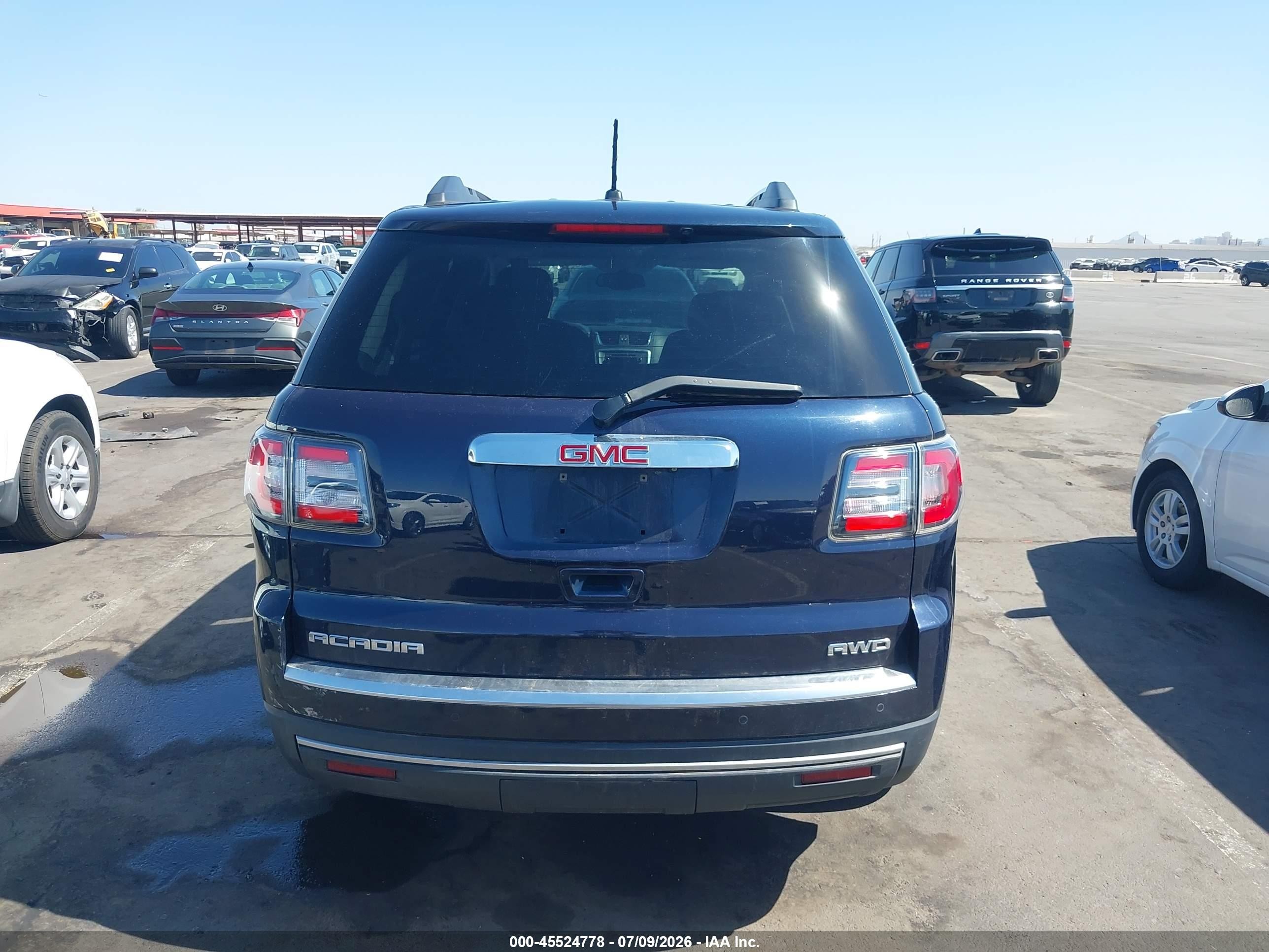 2015 Gmc Acadia Sle-2 Black vin: 1GKKVPKD7FJ344094