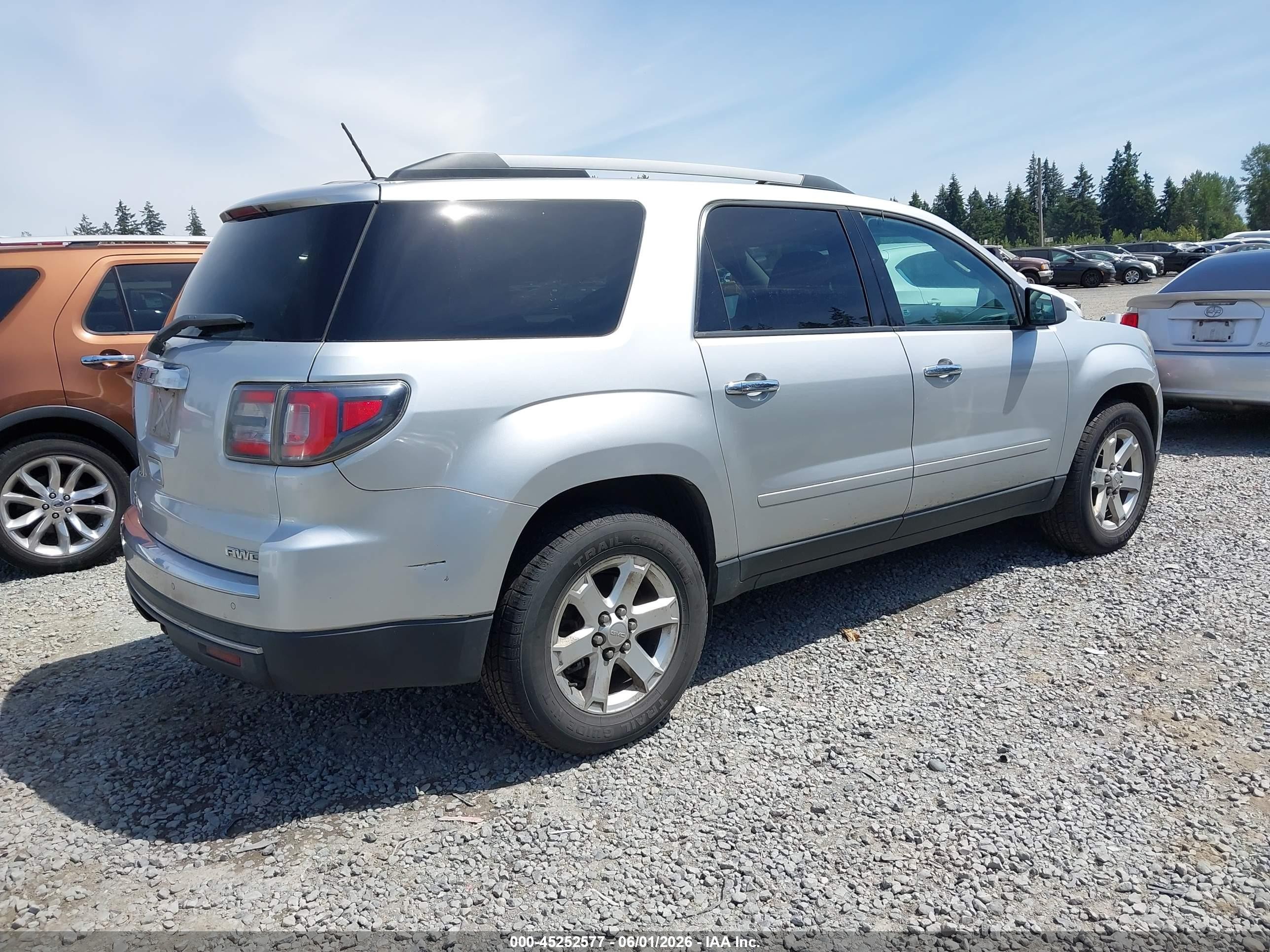 2015 Gmc Acadia Sle-2 Silver vin: 1GKKVPKD7FJ372557