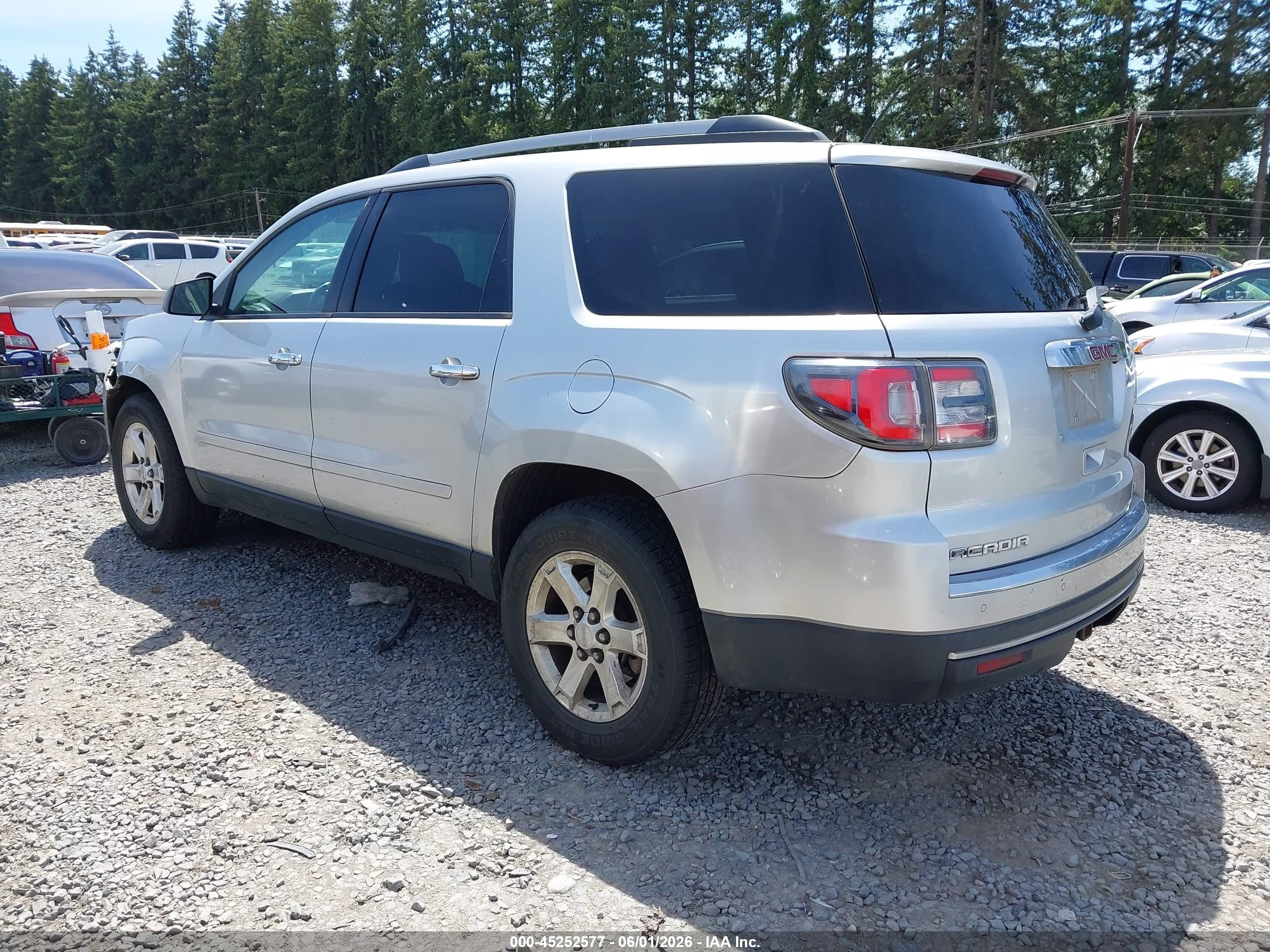 2015 Gmc Acadia Sle-2 Silver vin: 1GKKVPKD7FJ372557