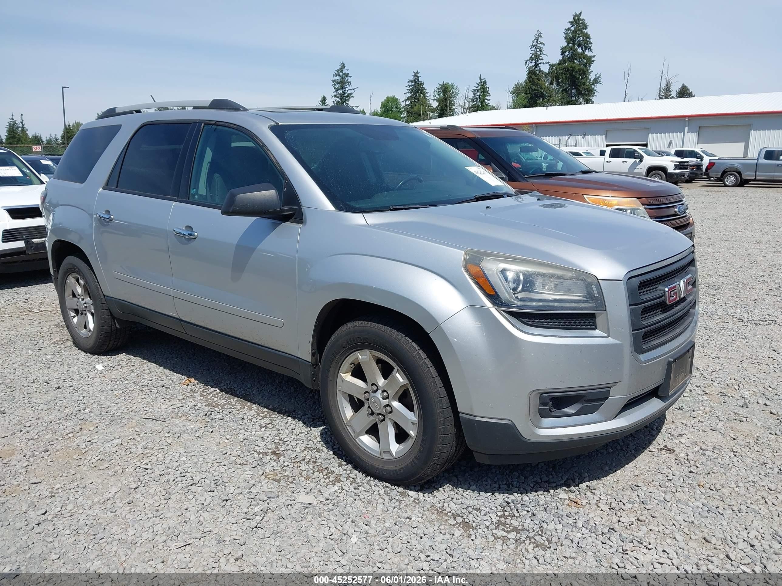 2015 Gmc Acadia Sle-2 Silver vin: 1GKKVPKD7FJ372557