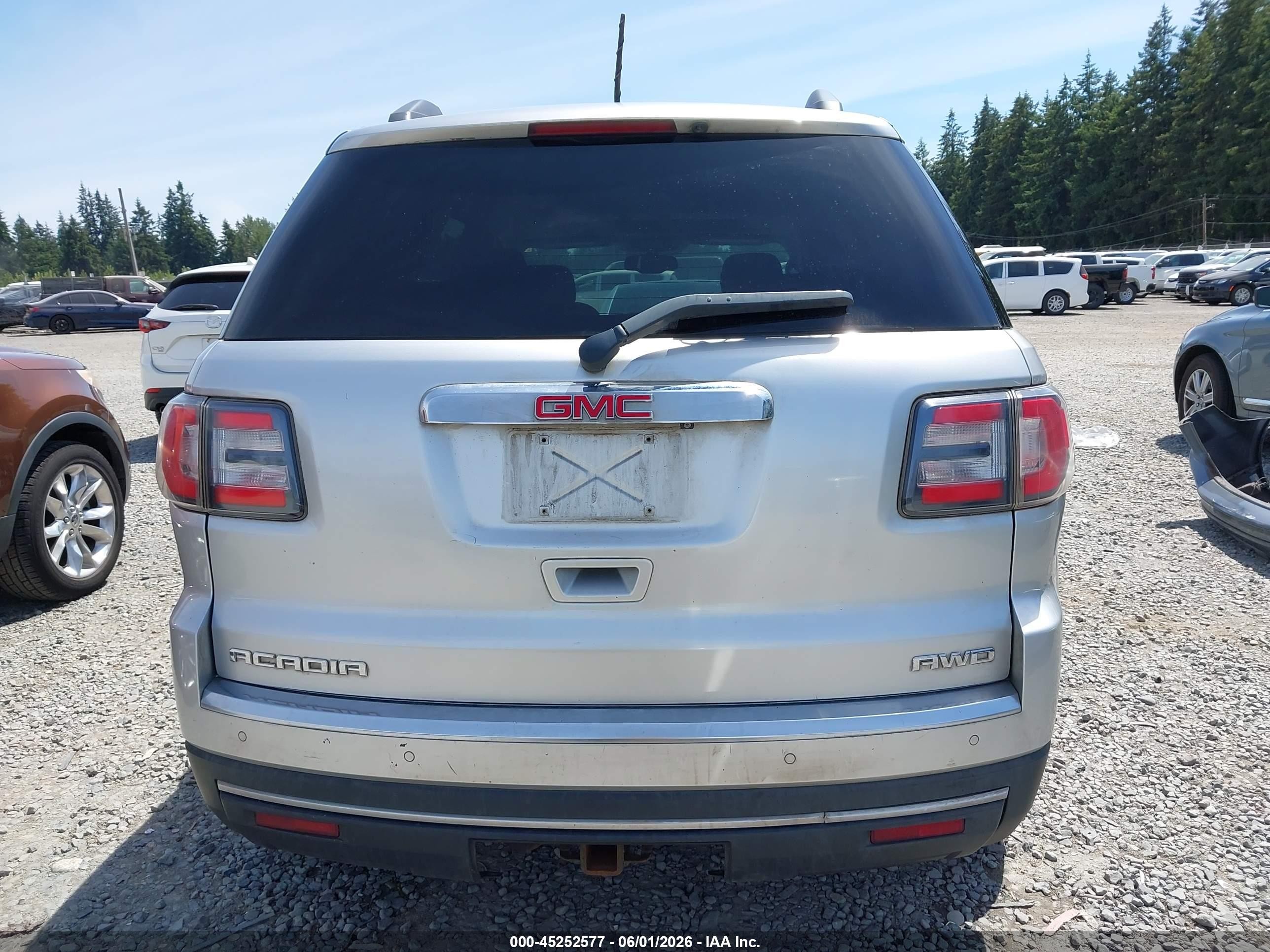 2015 Gmc Acadia Sle-2 Silver vin: 1GKKVPKD7FJ372557