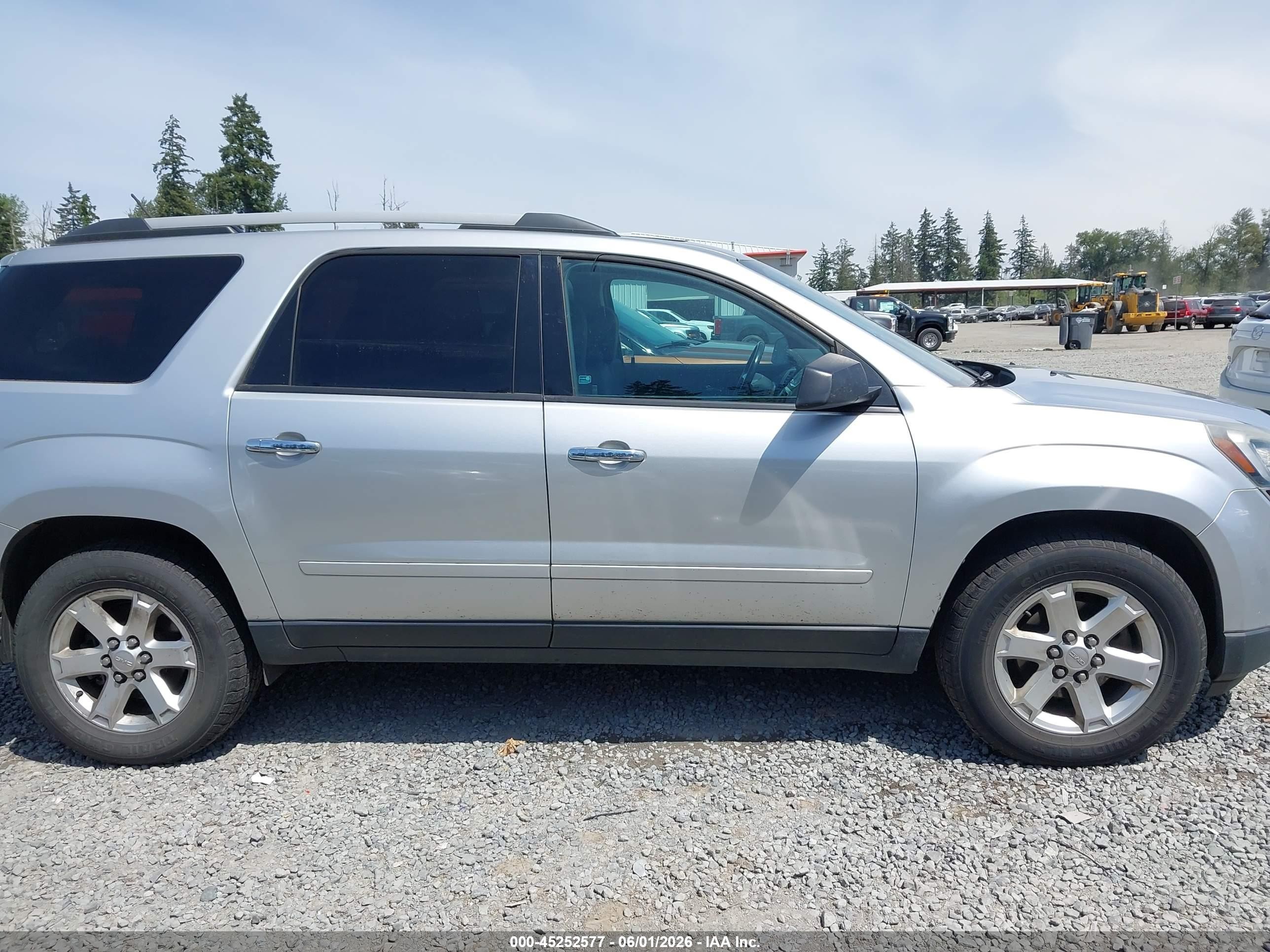 2015 Gmc Acadia Sle-2 Silver vin: 1GKKVPKD7FJ372557