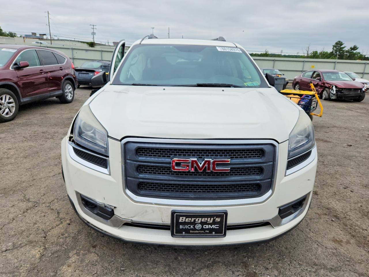 2014 Gmc Acadia Sle White vin: 1GKKVPKD8EJ375417