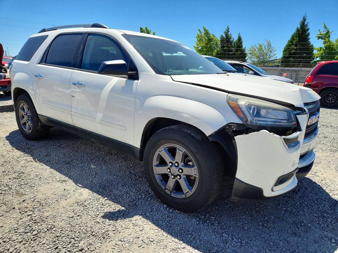 2015 Gmc Acadia Sle White vin: 1GKKVPKD8FJ288781
