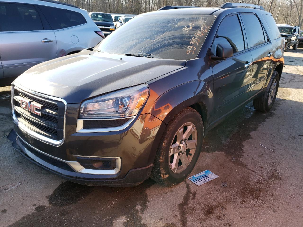 2016 Gmc Acadia Sle Gray vin: 1GKKVPKD8GJ343859