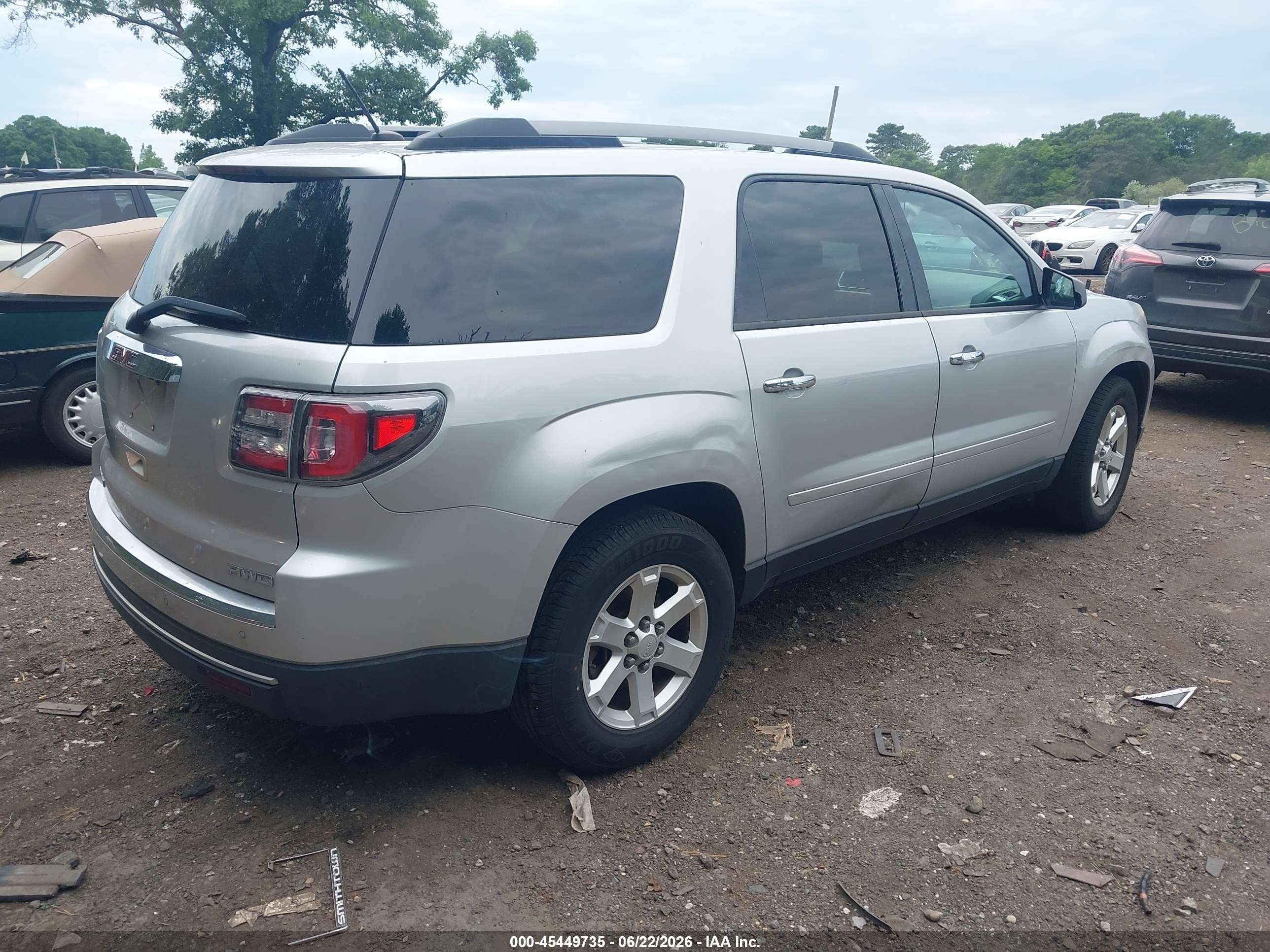 2014 Gmc Acadia Sle-2 Silver vin: 1GKKVPKD9EJ359744